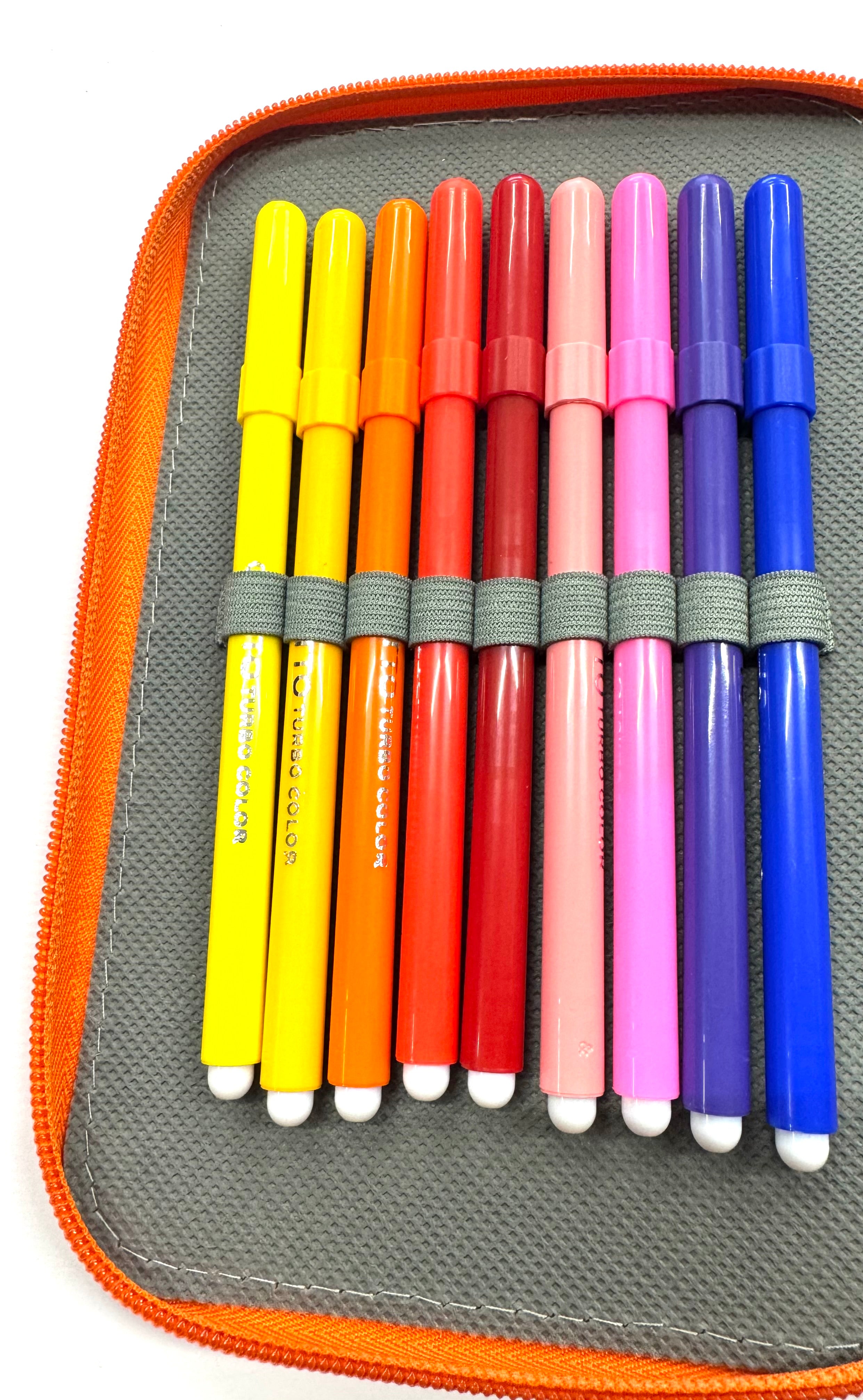 ASTUCCIO 3 ZIP PIENO B.COLOR ARANCIONE/GIALLO