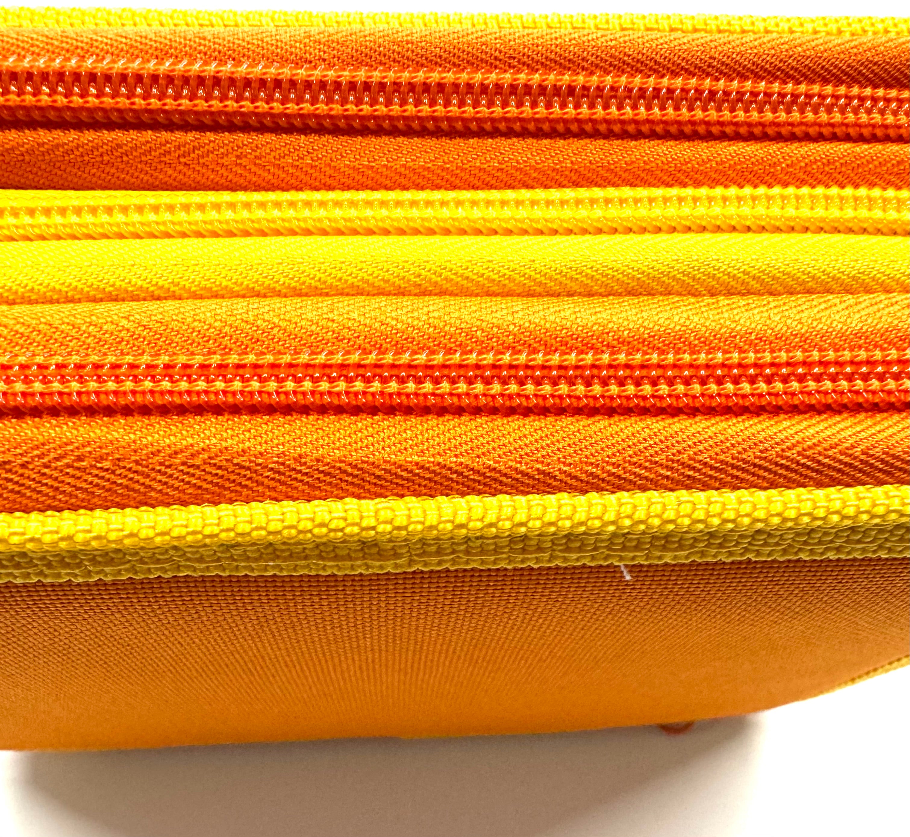 ASTUCCIO 3 ZIP PIENO B.COLOR ARANCIONE/GIALLO