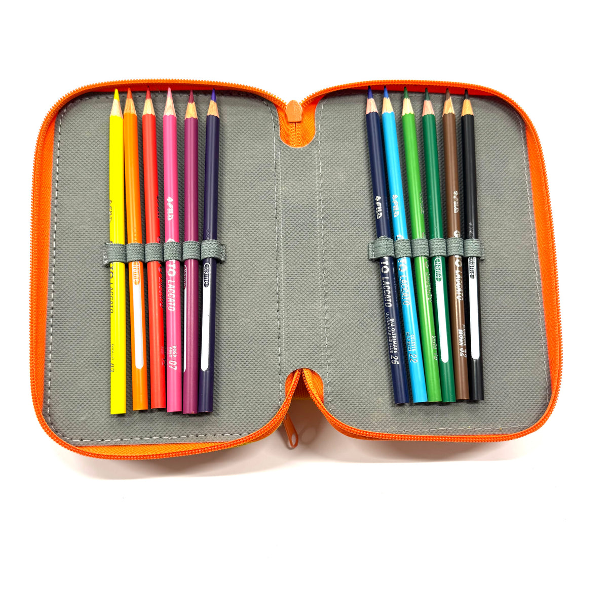 ASTUCCIO 3 ZIP PIENO B.COLOR ARANCIONE/GIALLO