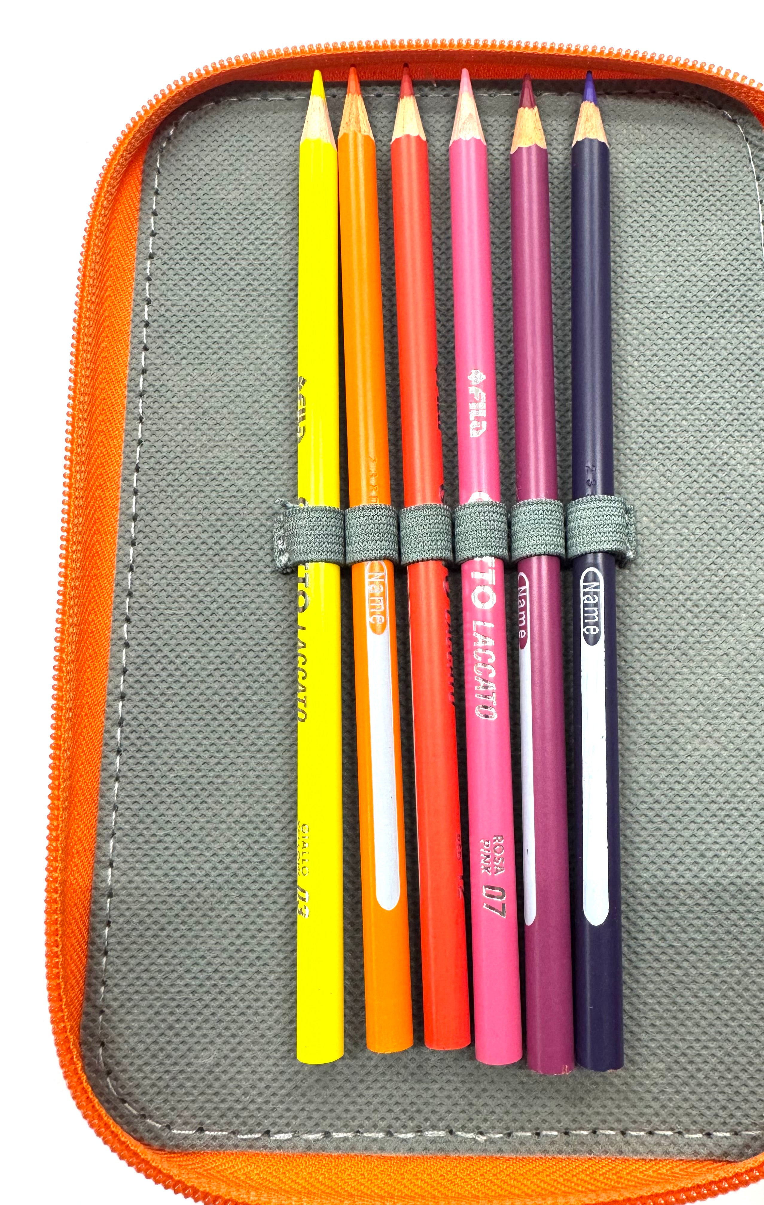 ASTUCCIO 3 ZIP PIENO B.COLOR ARANCIONE/GIALLO
