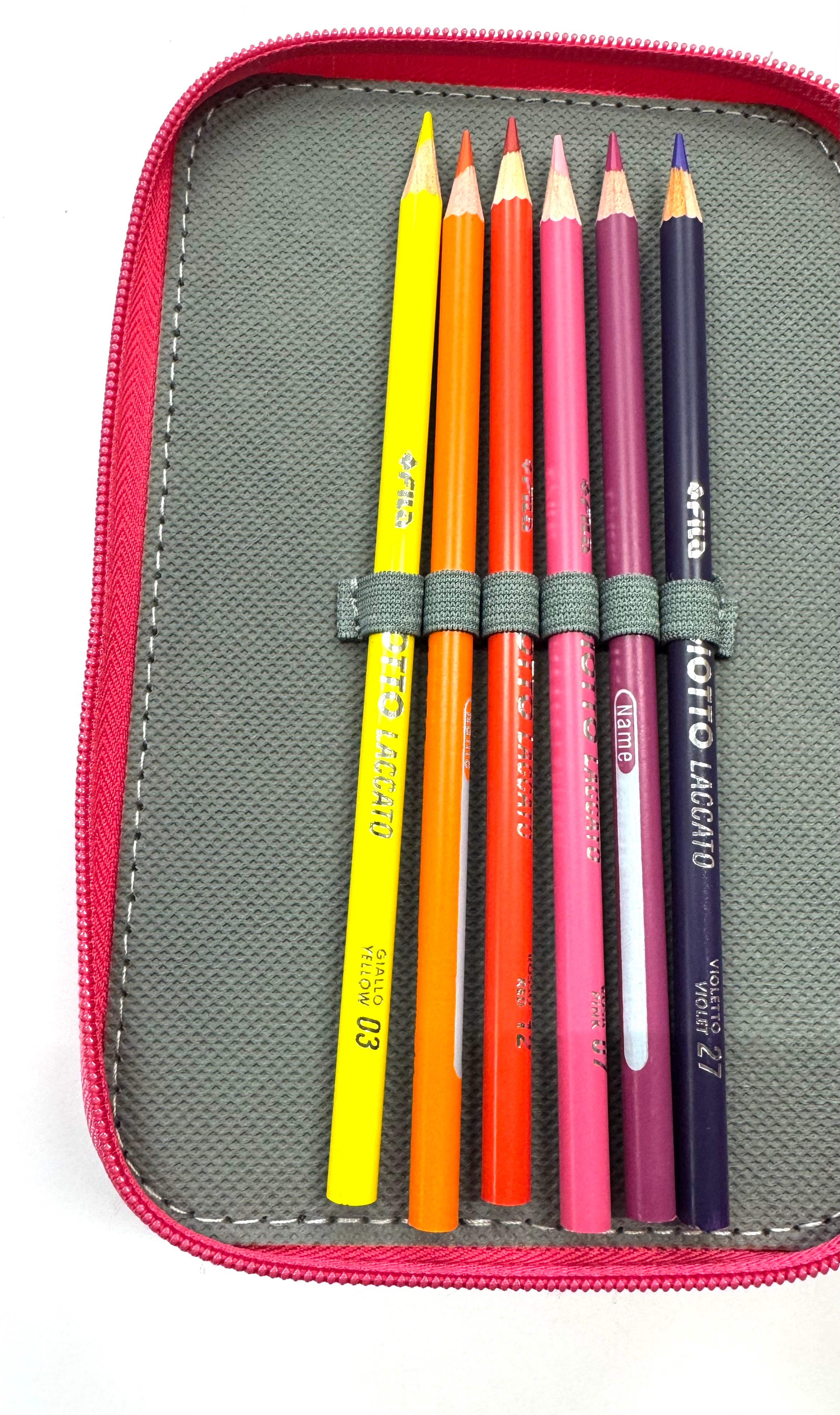 ASTUCCIO 3 ZIP PIENO B.COLOR MAGENTA/ROSA