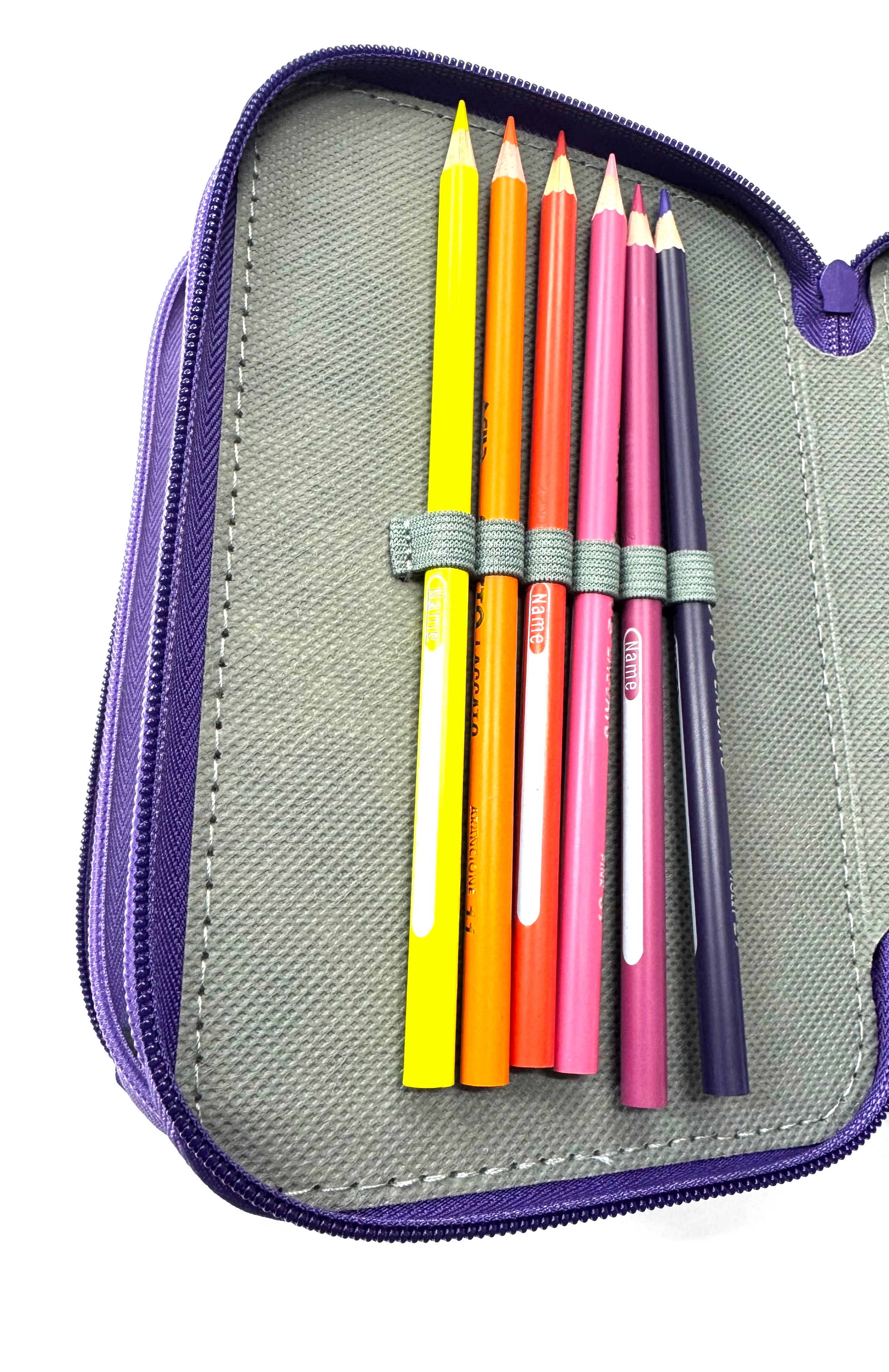ASTUCCIO 3 ZIP PIENO B.COLOR VIOLA/LILLA
