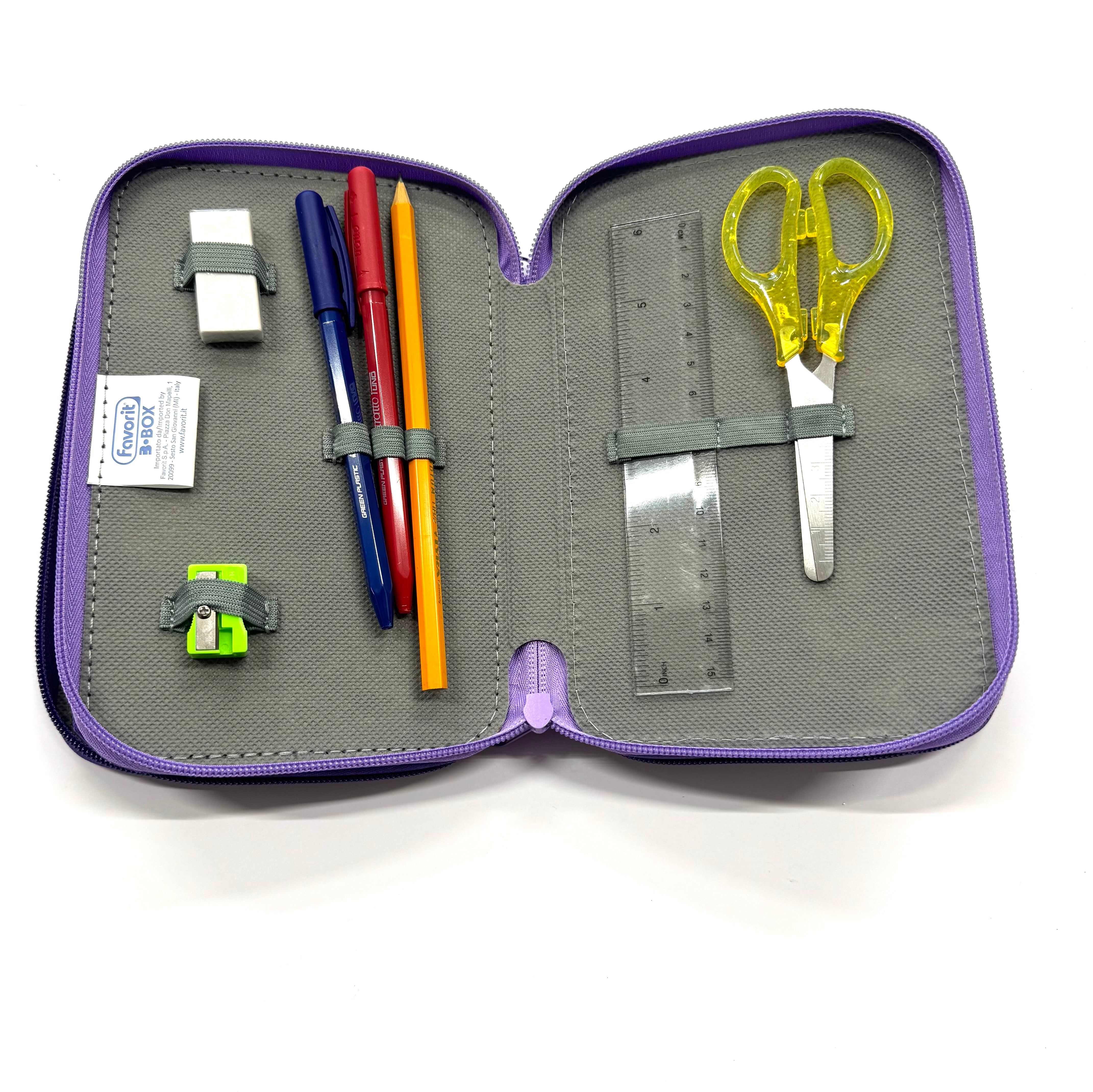 ASTUCCIO 3 ZIP PIENO B.COLOR VIOLA/LILLA