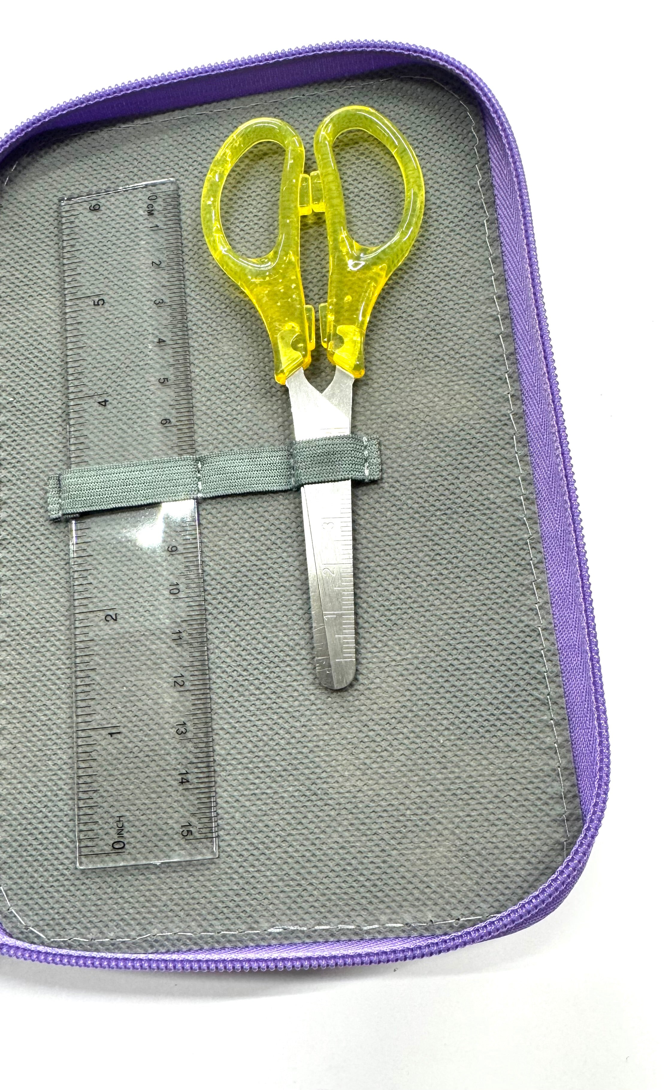 ASTUCCIO 3 ZIP PIENO B.COLOR VIOLA/LILLA