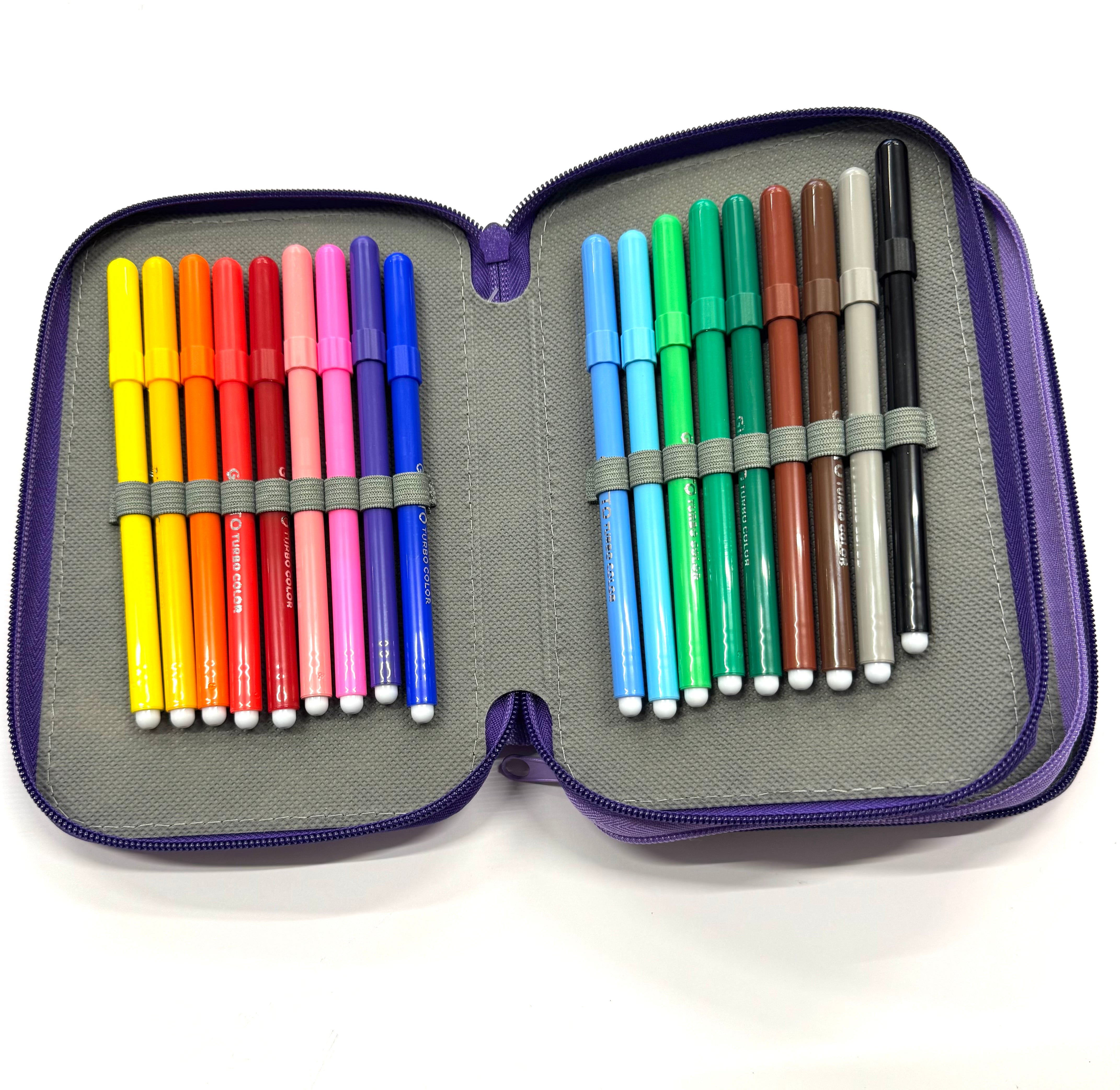 ASTUCCIO 3 ZIP PIENO B.COLOR VIOLA/LILLA
