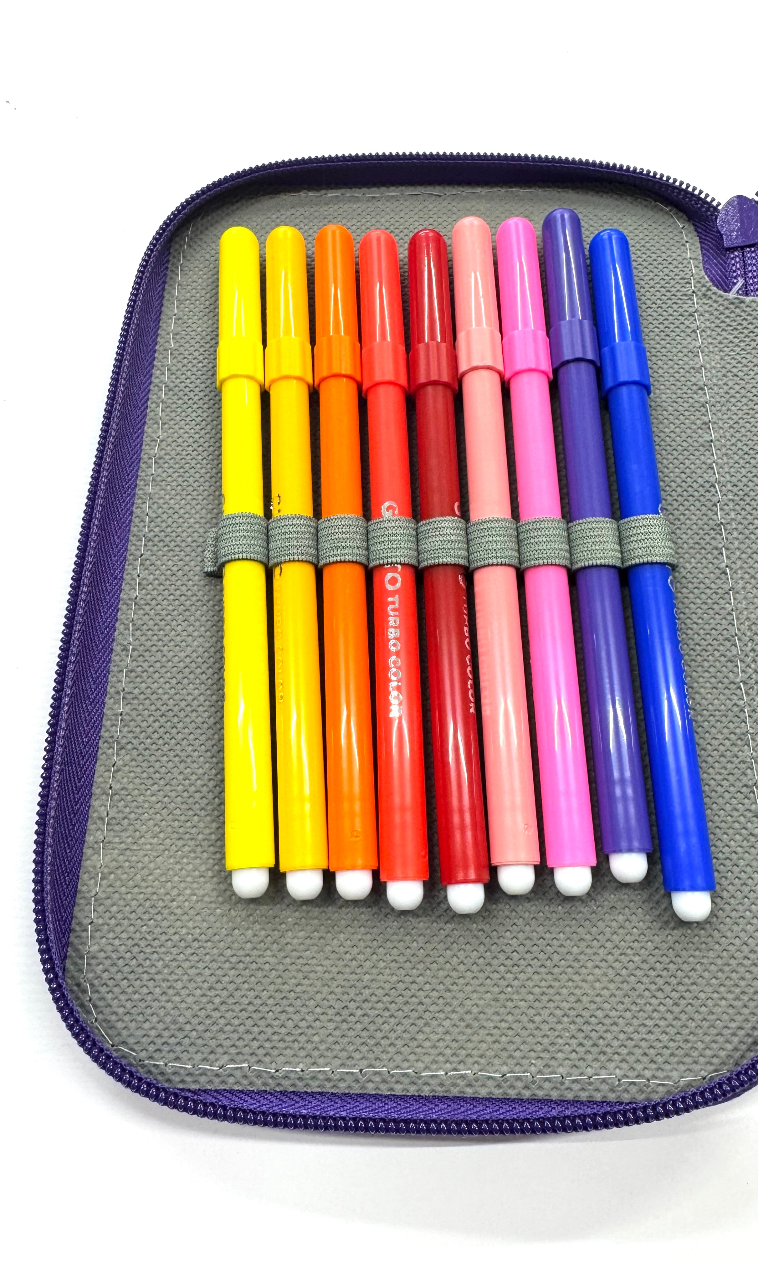 ASTUCCIO 3 ZIP PIENO B.COLOR VIOLA/LILLA