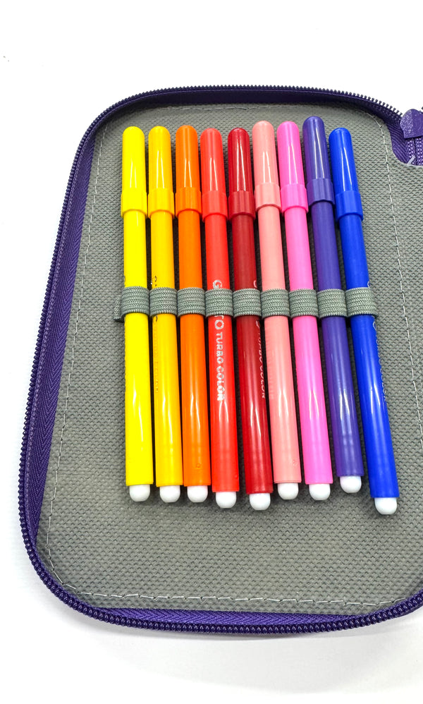 ASTUCCIO 3 ZIP PIENO B.COLOR VIOLA/LILLA