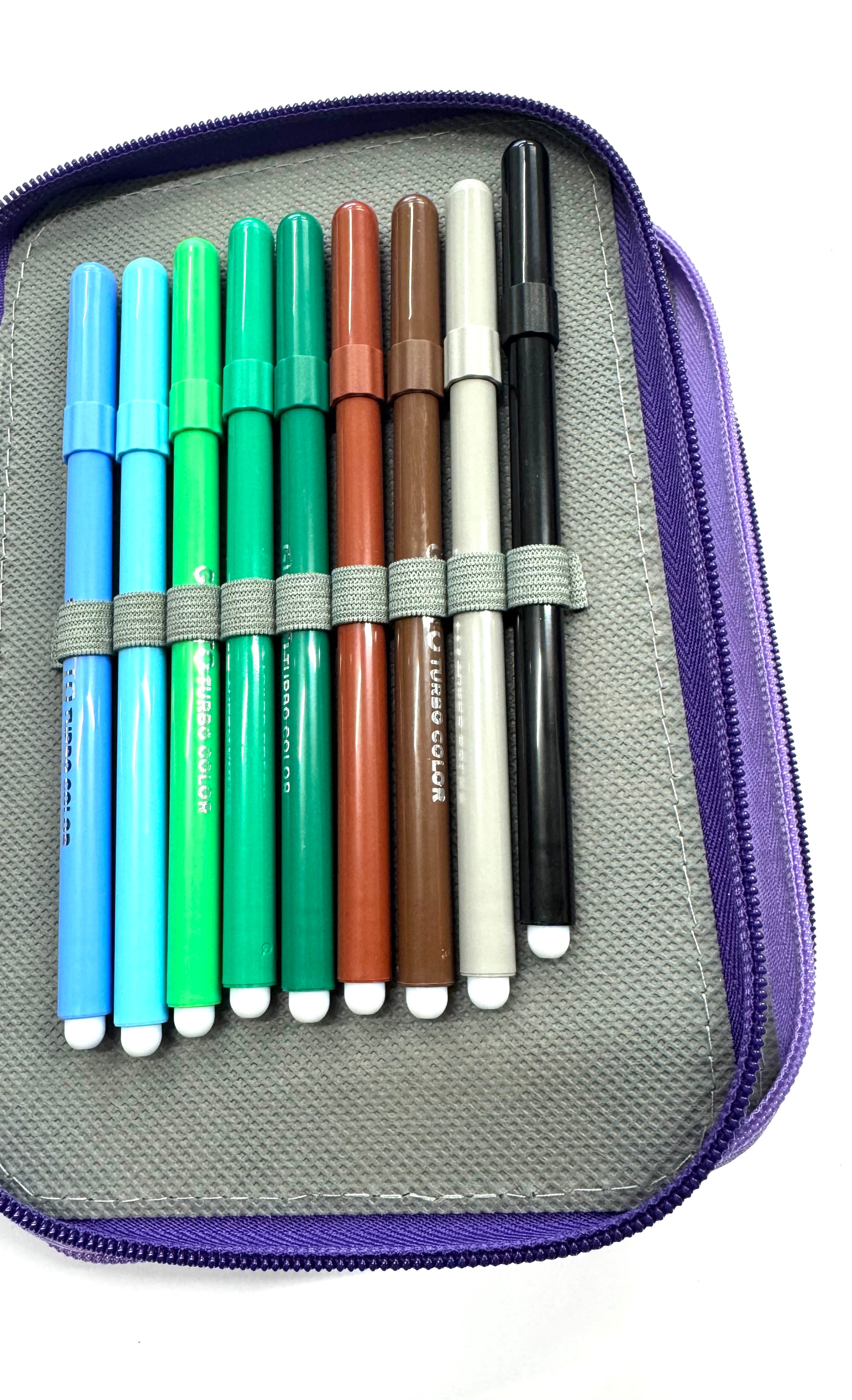 ASTUCCIO 3 ZIP PIENO B.COLOR VIOLA/LILLA