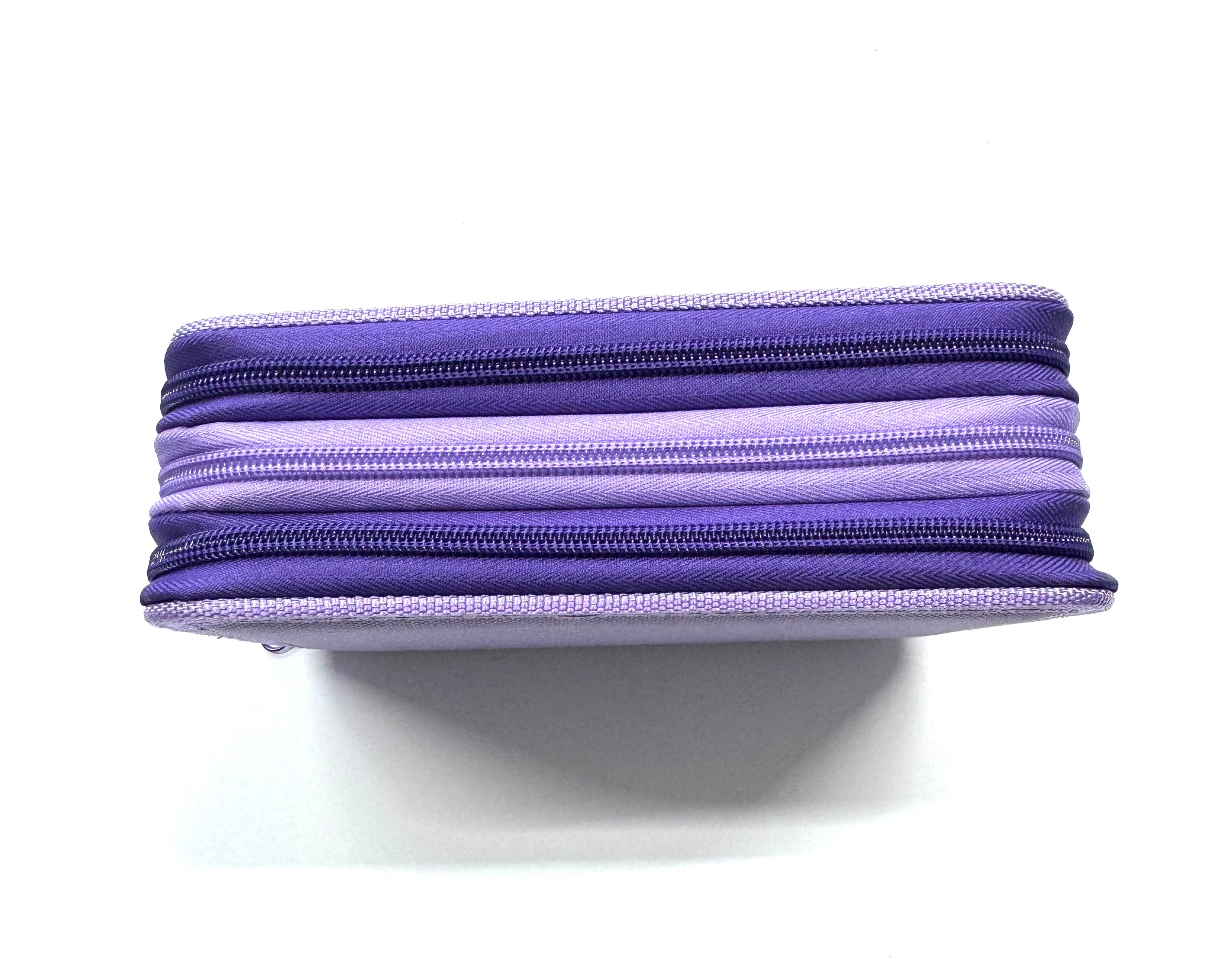 ASTUCCIO 3 ZIP PIENO B.COLOR VIOLA/LILLA