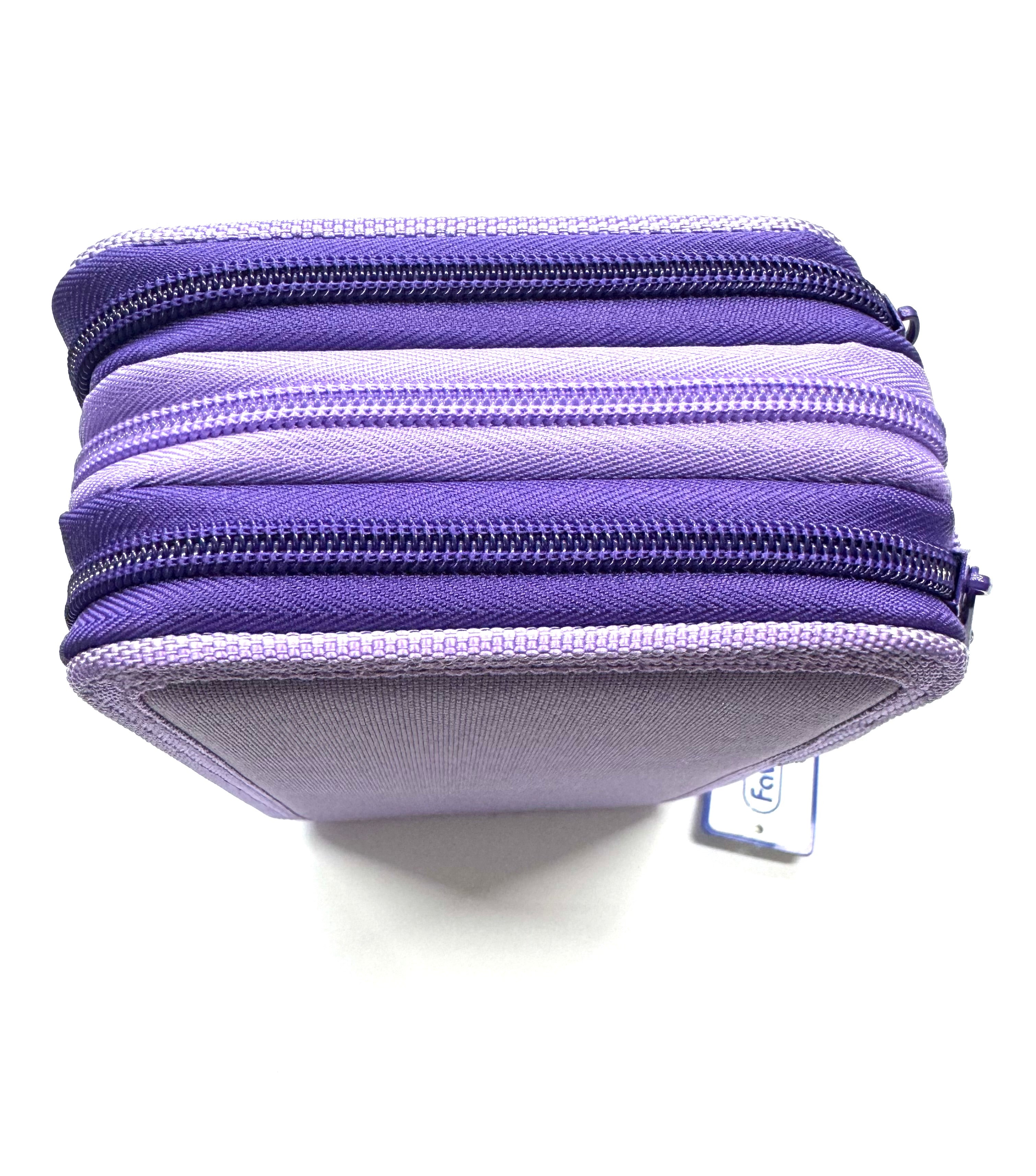 ASTUCCIO 3 ZIP PIENO B.COLOR VIOLA/LILLA