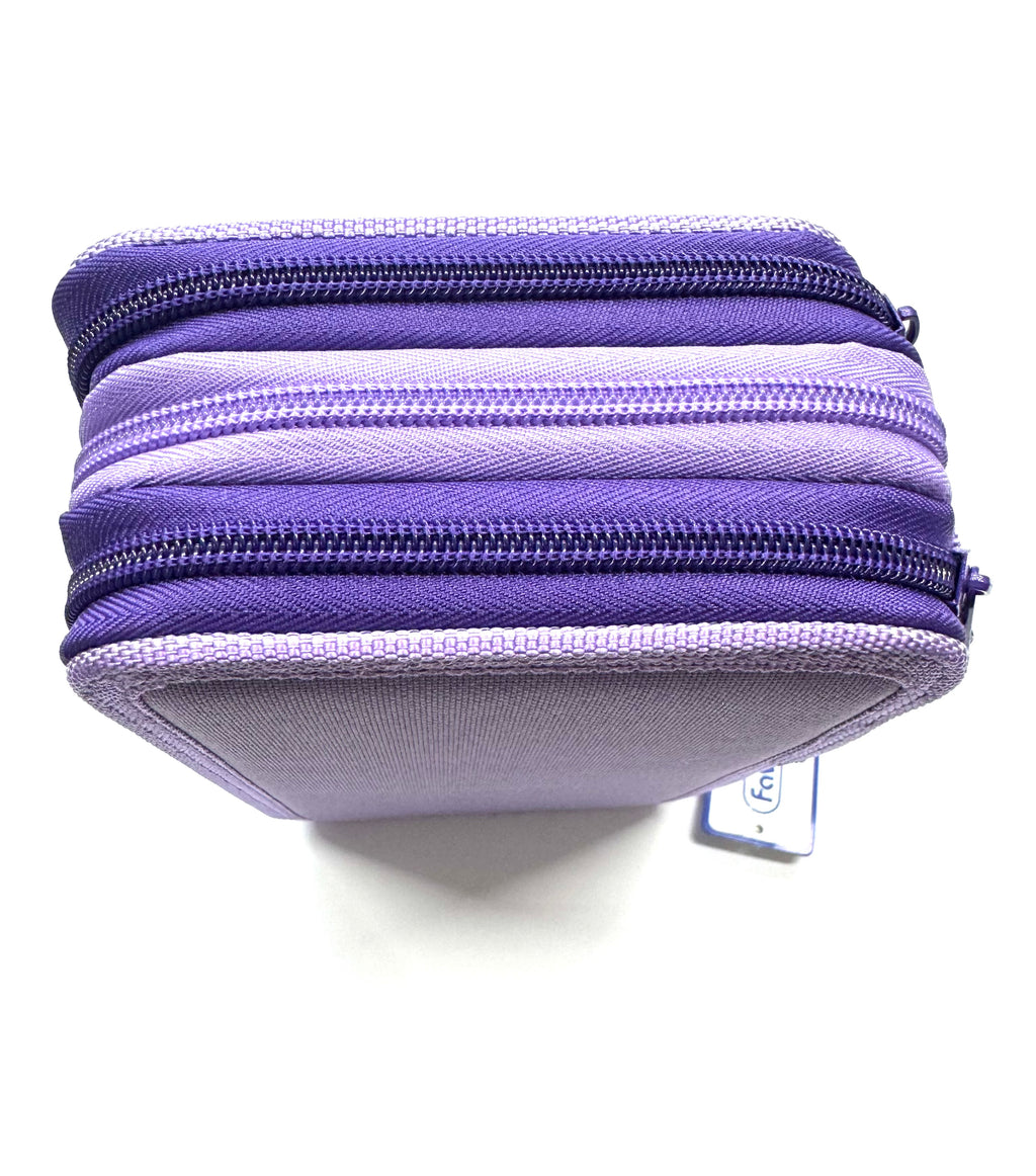 ASTUCCIO 3 ZIP PIENO B.COLOR VIOLA/LILLA