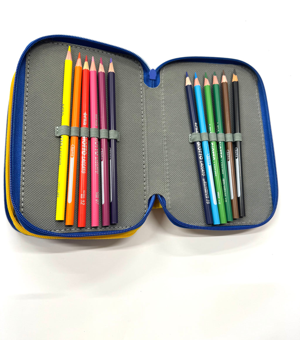 ASTUCCIO 3 ZIP PIENO ARTY FIORI COLORATI