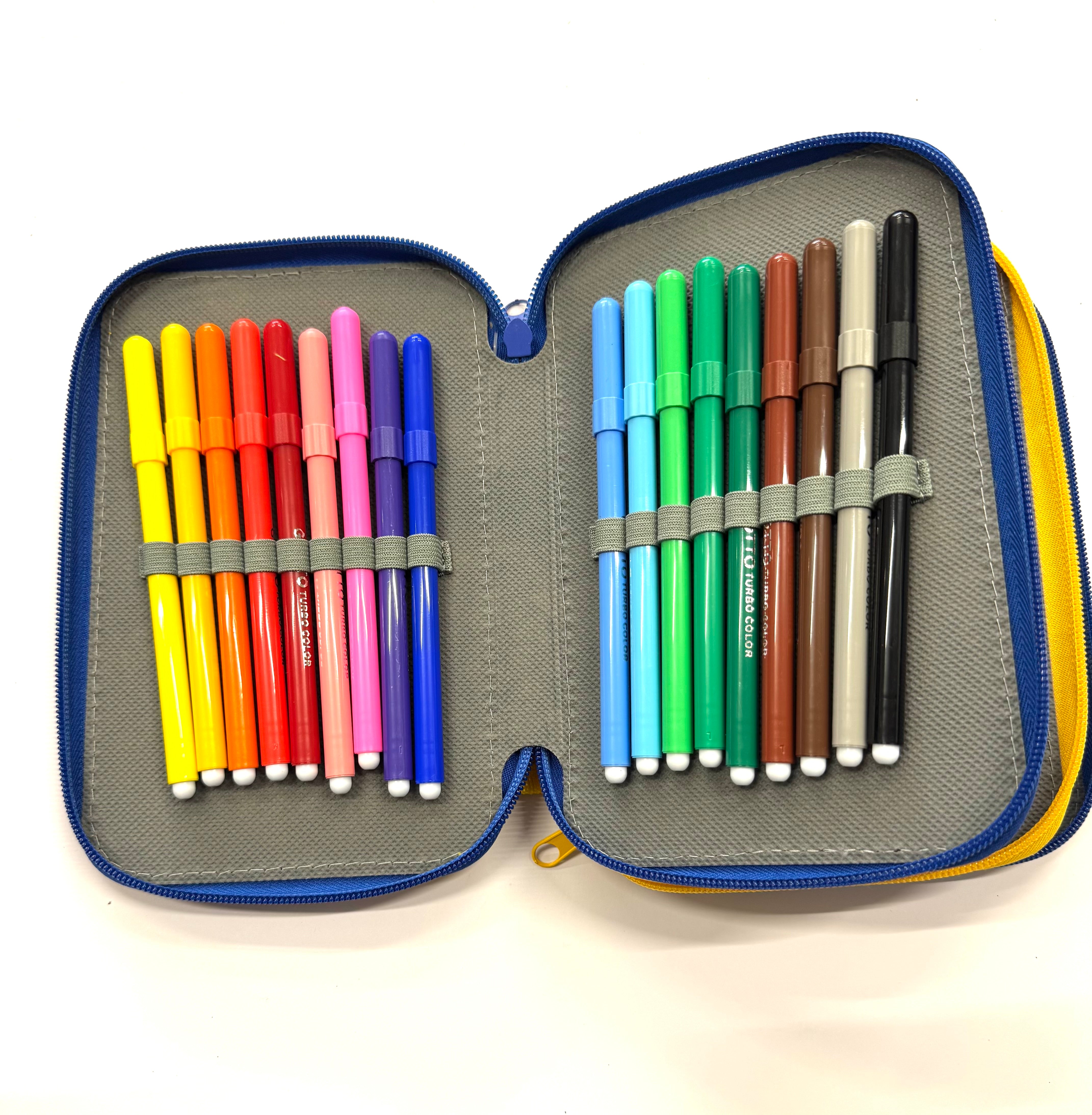 ASTUCCIO 3 ZIP PIENO ARTY FIORI COLORATI