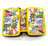 ASTUCCIO 3 ZIP PIENO ARTY FIORI COLORATI