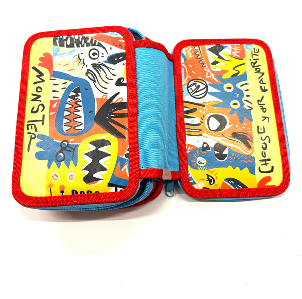 ASTUCCIO 3 ZIP PIENO ARTY MONSTER