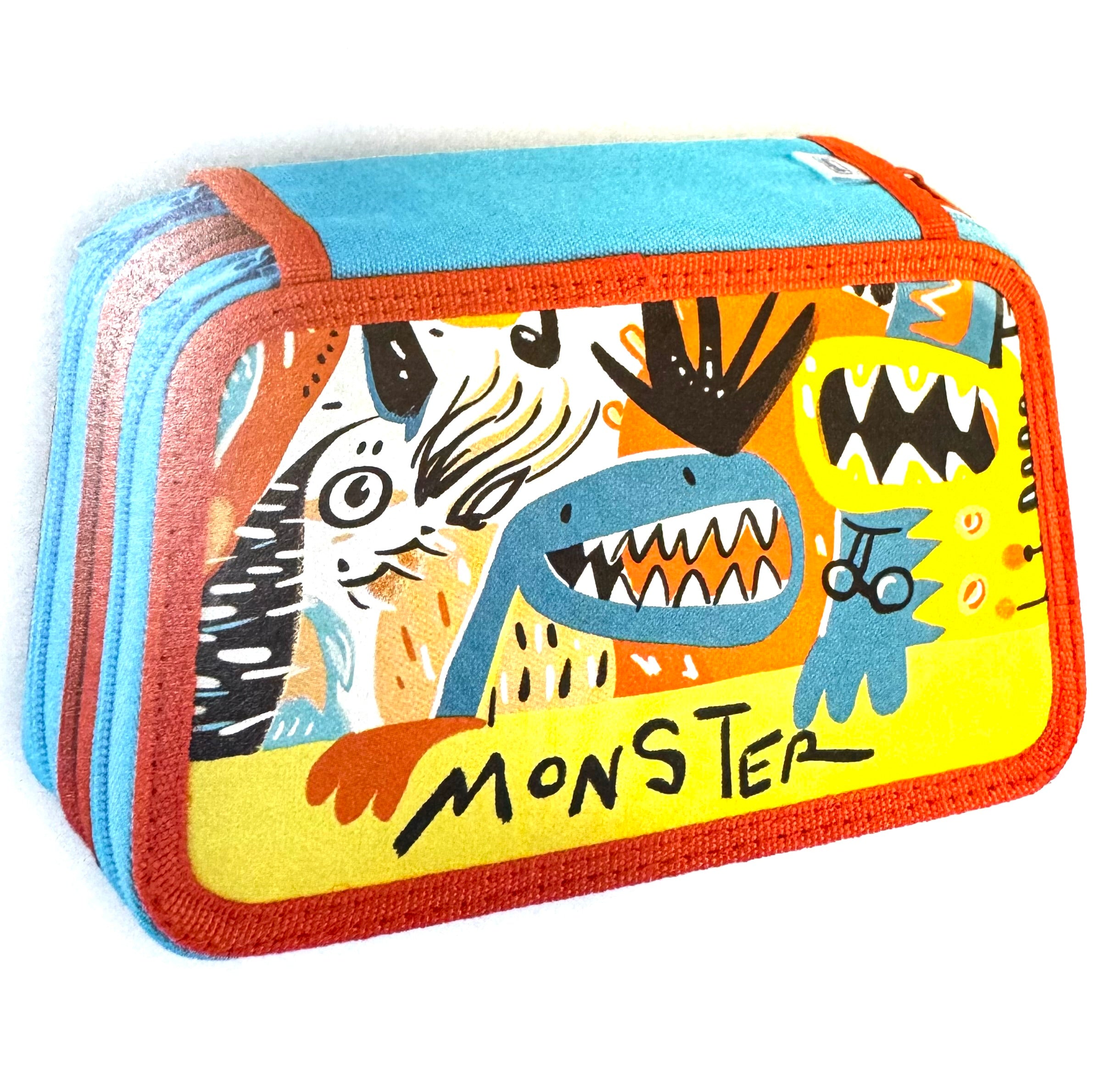 ASTUCCIO 3 ZIP PIENO ARTY MONSTER