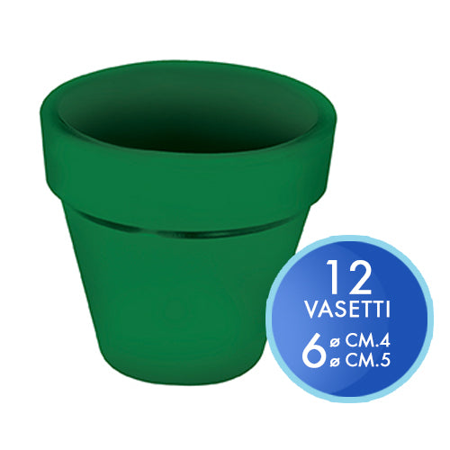 VASETTO VERDE - SET 12 PZ. - MISURE ASSORTITE Immagine principale del prodotto