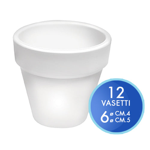 VASETTO BIANCO - SET 12 PZ. - MISURE ASSORTITE Immagine principale del prodotto
