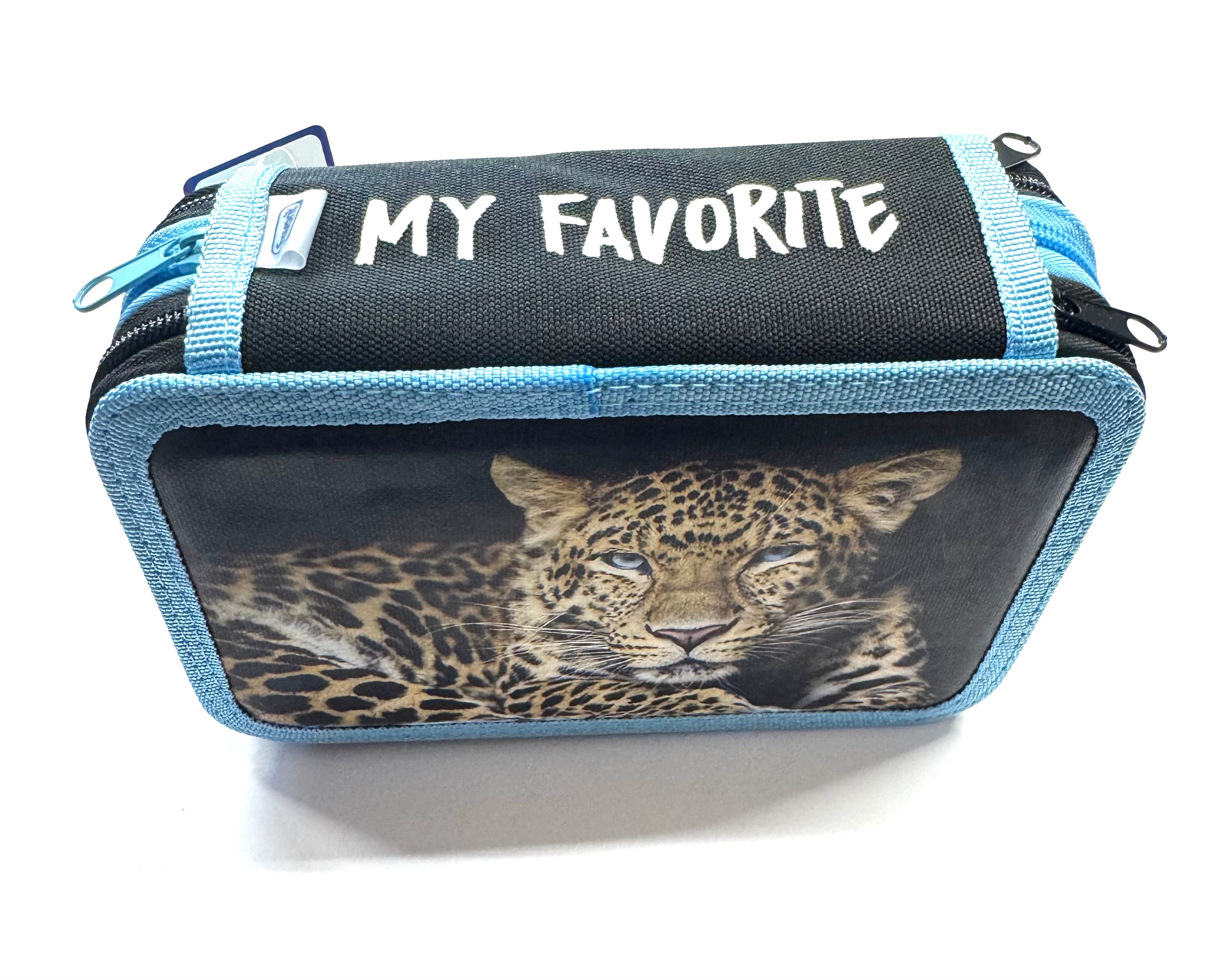 ASTUCCIO 3 ZIP PIENO ANIMAL GHEPARDO