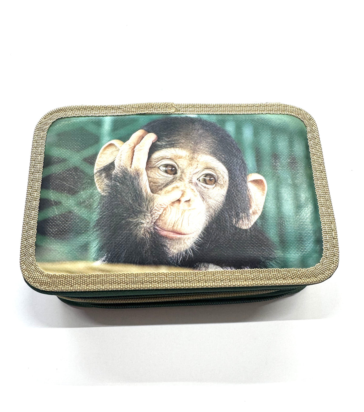 ASTUCCIO 3 ZIP PIENO ANIMAL SCIMPANZE' Immagine principale del prodotto