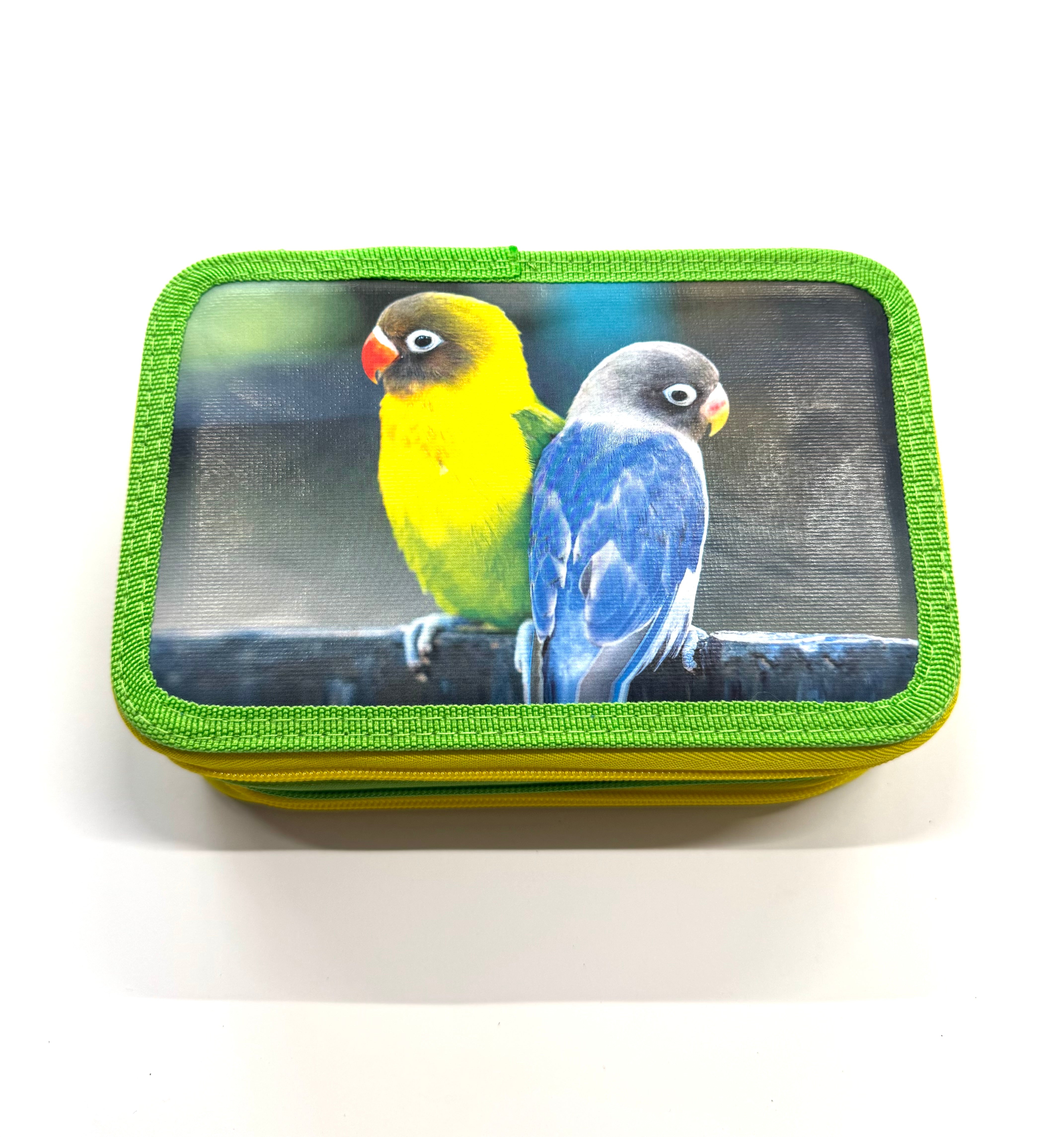 ASTUCCIO 3 ZIP PIENO ANIMAL PAPPAGALLI