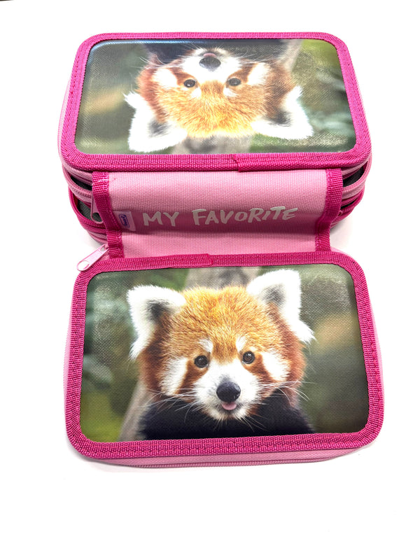 ASTUCCIO 3 ZIP PIENO ANIMAL VOLPE