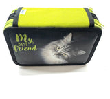 ASTUCCIO 3 ZIP PIENO ANIMAL GATTO