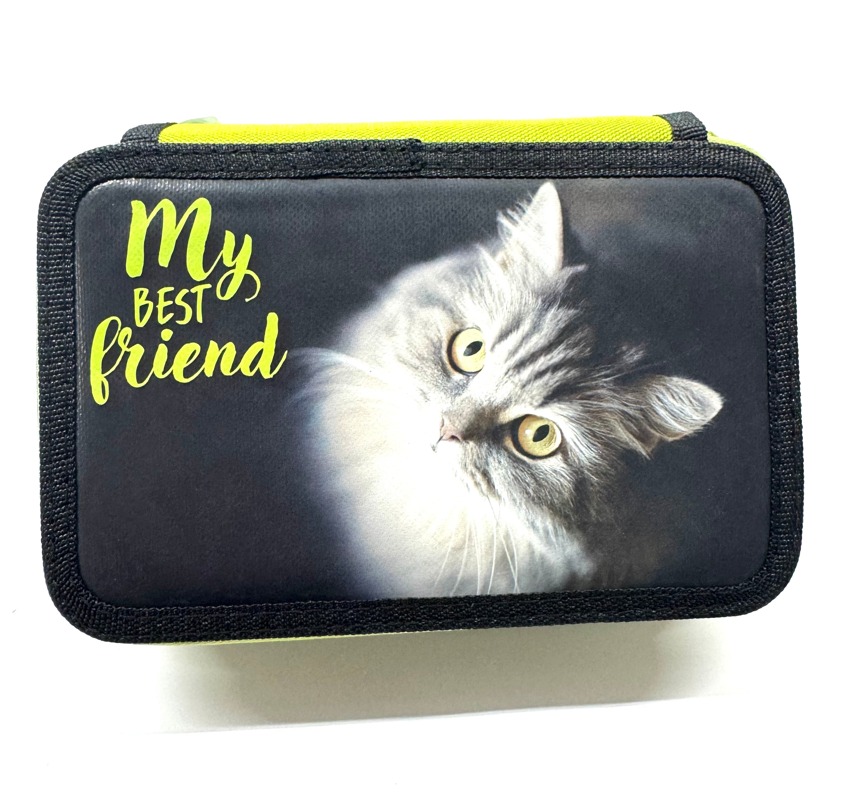 ASTUCCIO 3 ZIP PIENO ANIMAL GATTO