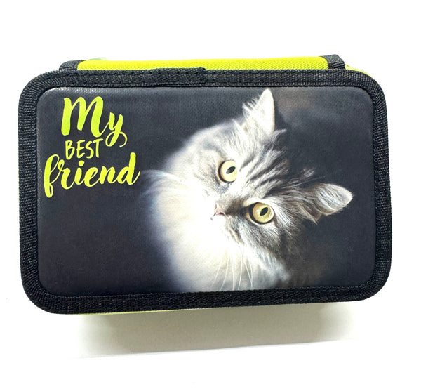 ASTUCCIO 3 ZIP PIENO ANIMAL GATTO