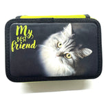 ASTUCCIO 3 ZIP PIENO ANIMAL GATTO