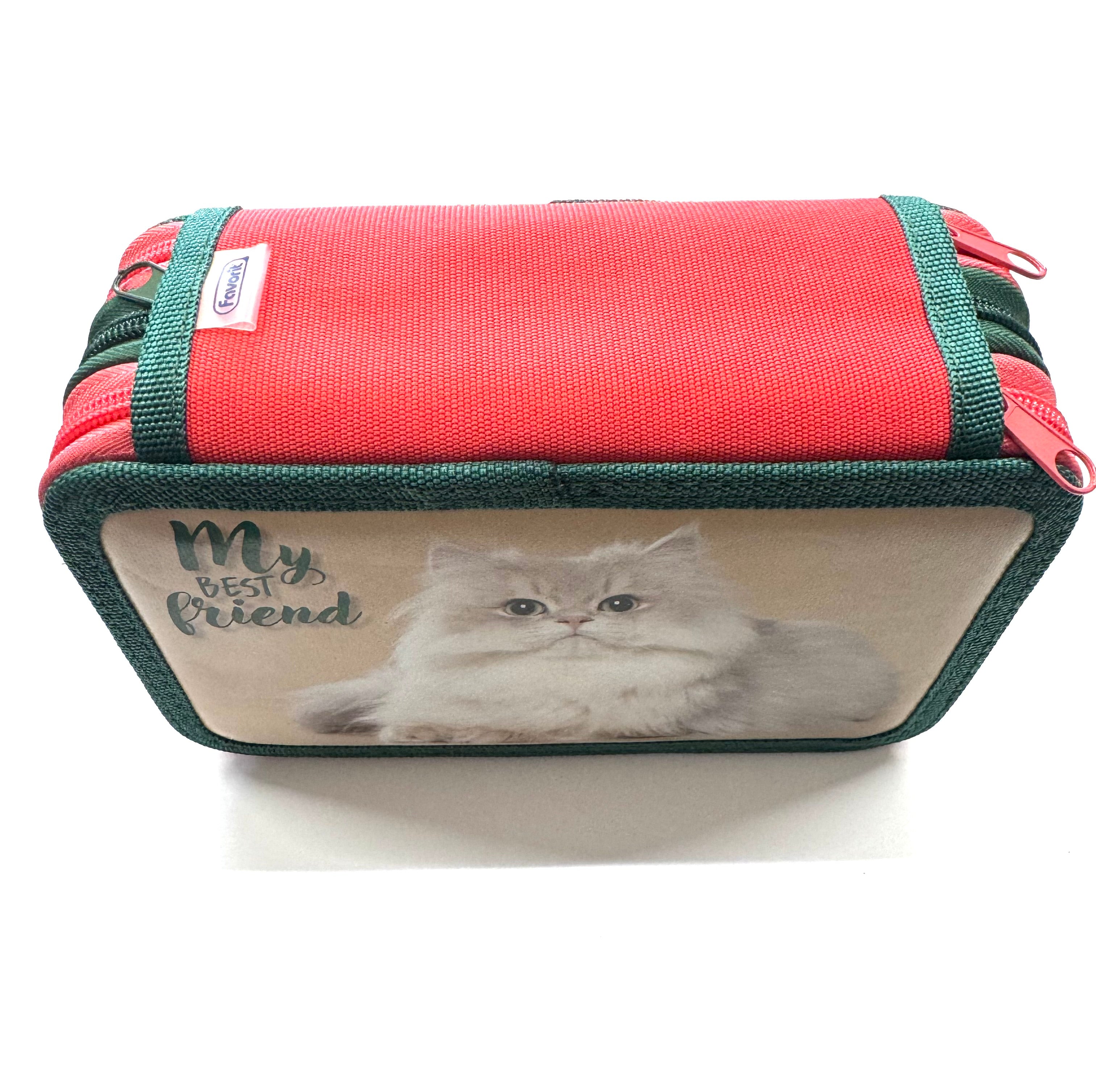 ASTUCCIO 3 ZIP PIENO ANIMAL GATTO 2 Immagine secondaria del prodotto