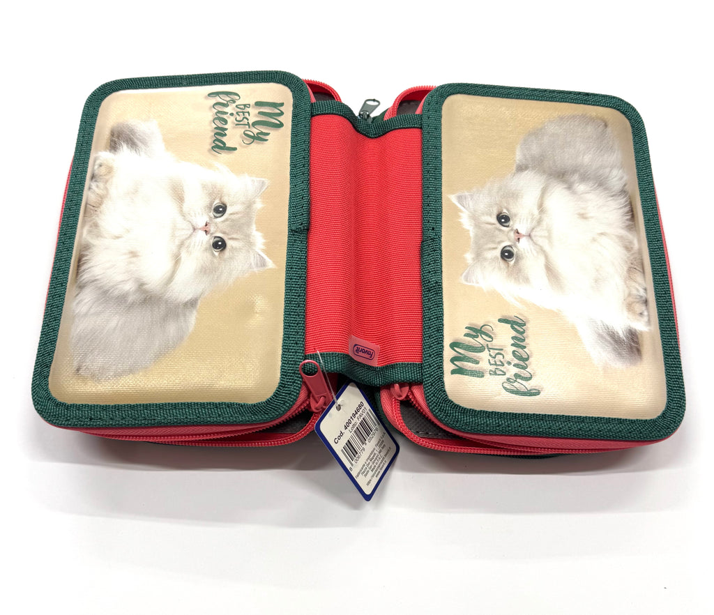 ASTUCCIO 3 ZIP PIENO ANIMAL GATTO 2