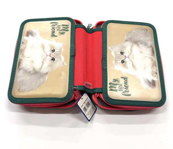 ASTUCCIO 3 ZIP PIENO ANIMAL GATTO 2