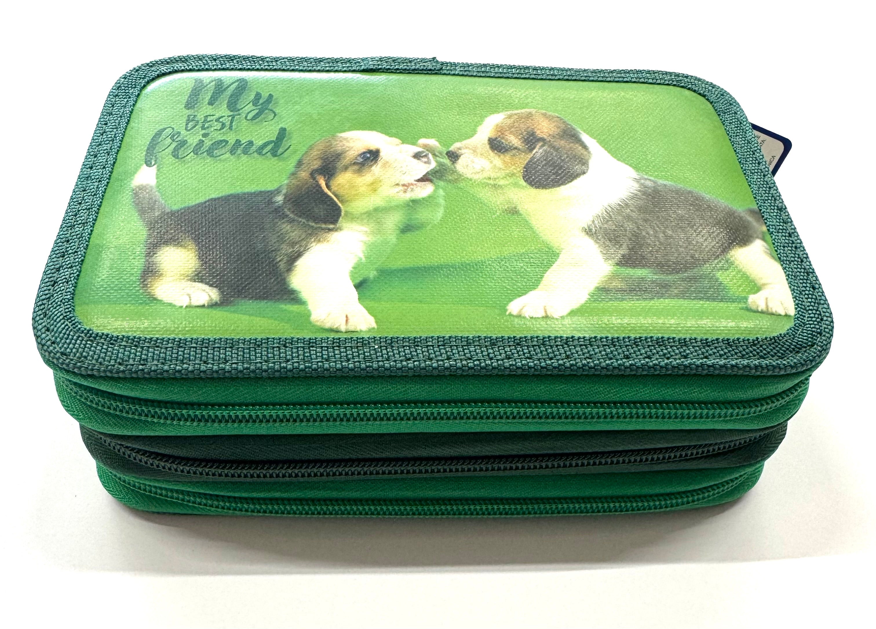 ASTUCCIO 3 ZIP PIENO ANIMAL DUE CAGNOLINI Immagine secondaria del prodotto