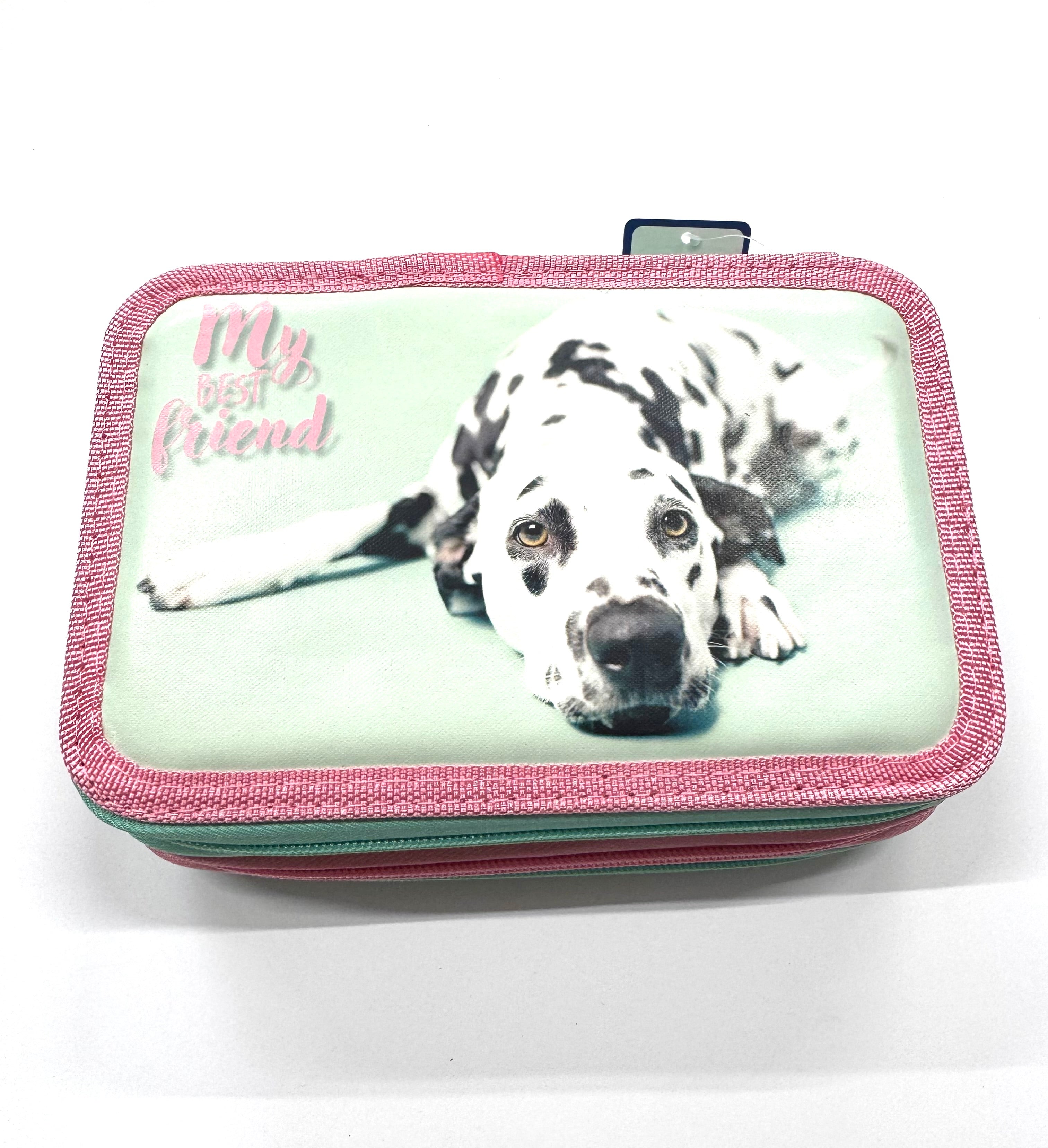 ASTUCCIO 3 ZIP PIENO ANIMAL DALMATA