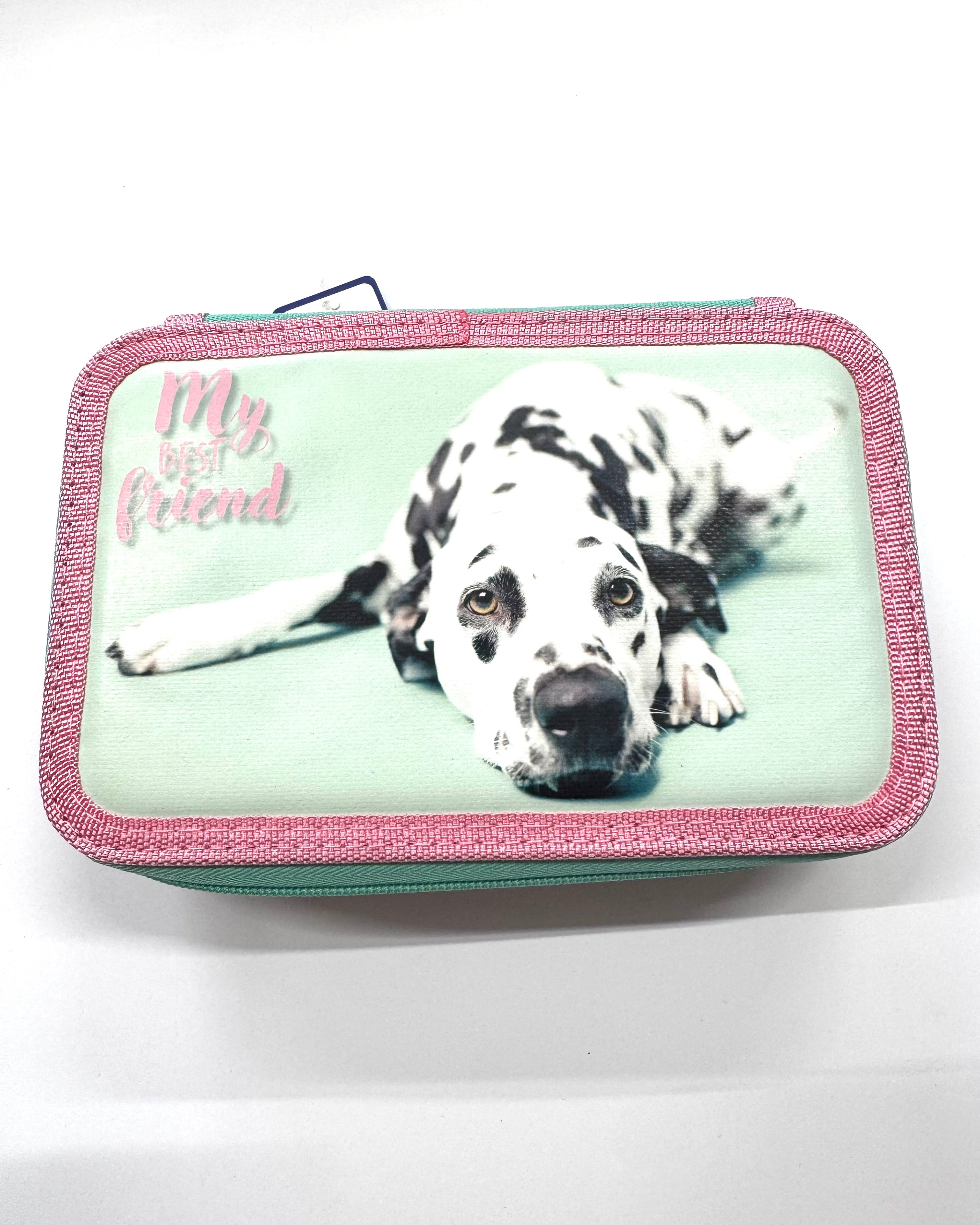 ASTUCCIO 3 ZIP PIENO ANIMAL DALMATA