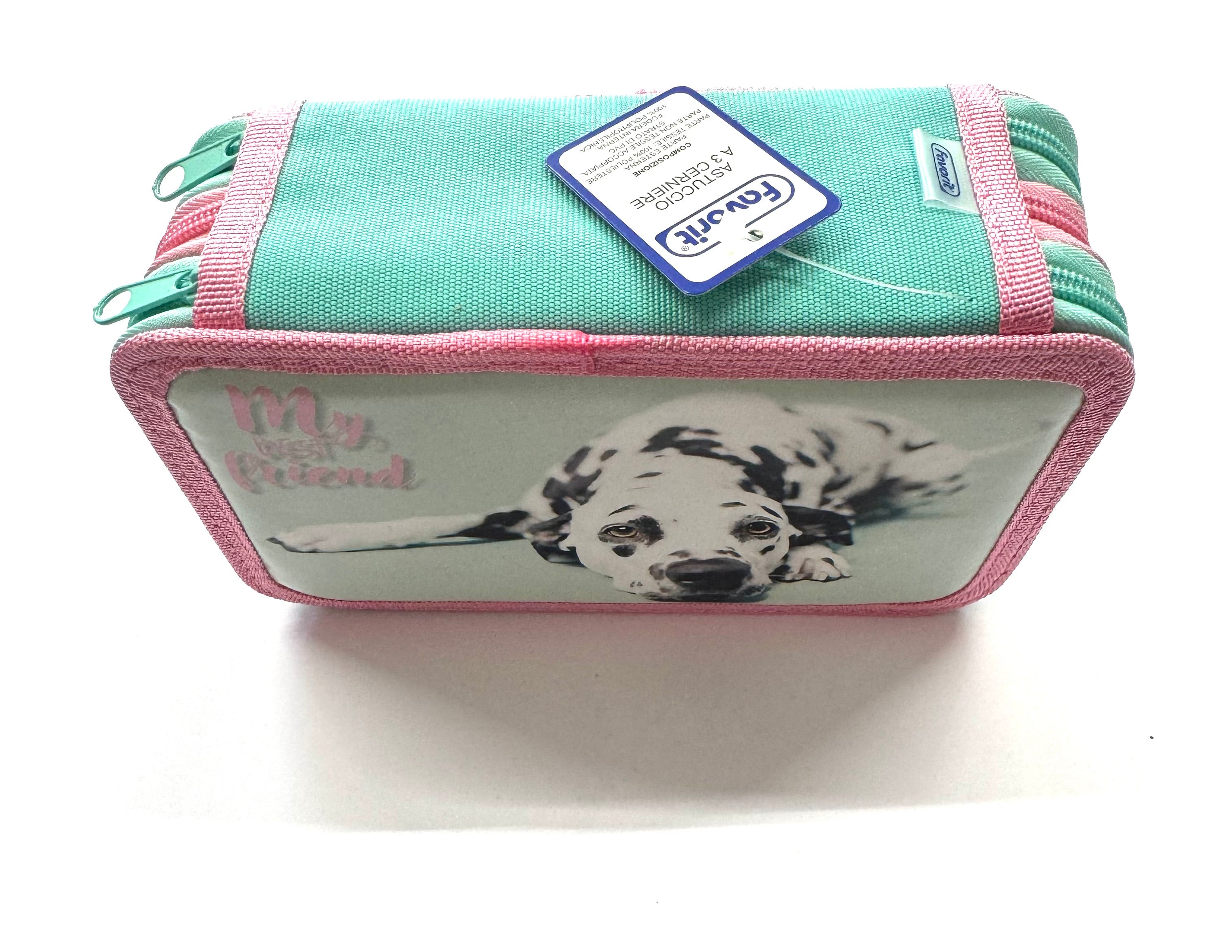ASTUCCIO 3 ZIP PIENO ANIMAL DALMATA
