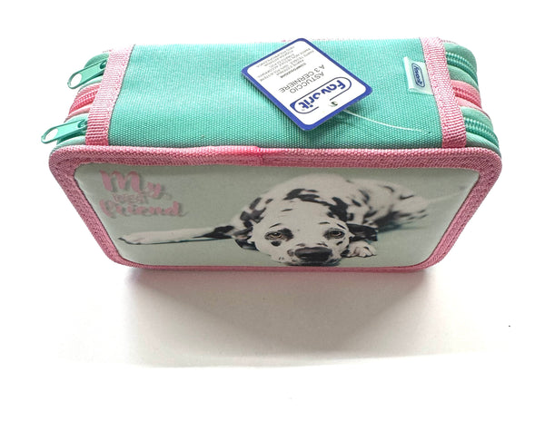 ASTUCCIO 3 ZIP PIENO ANIMAL DALMATA