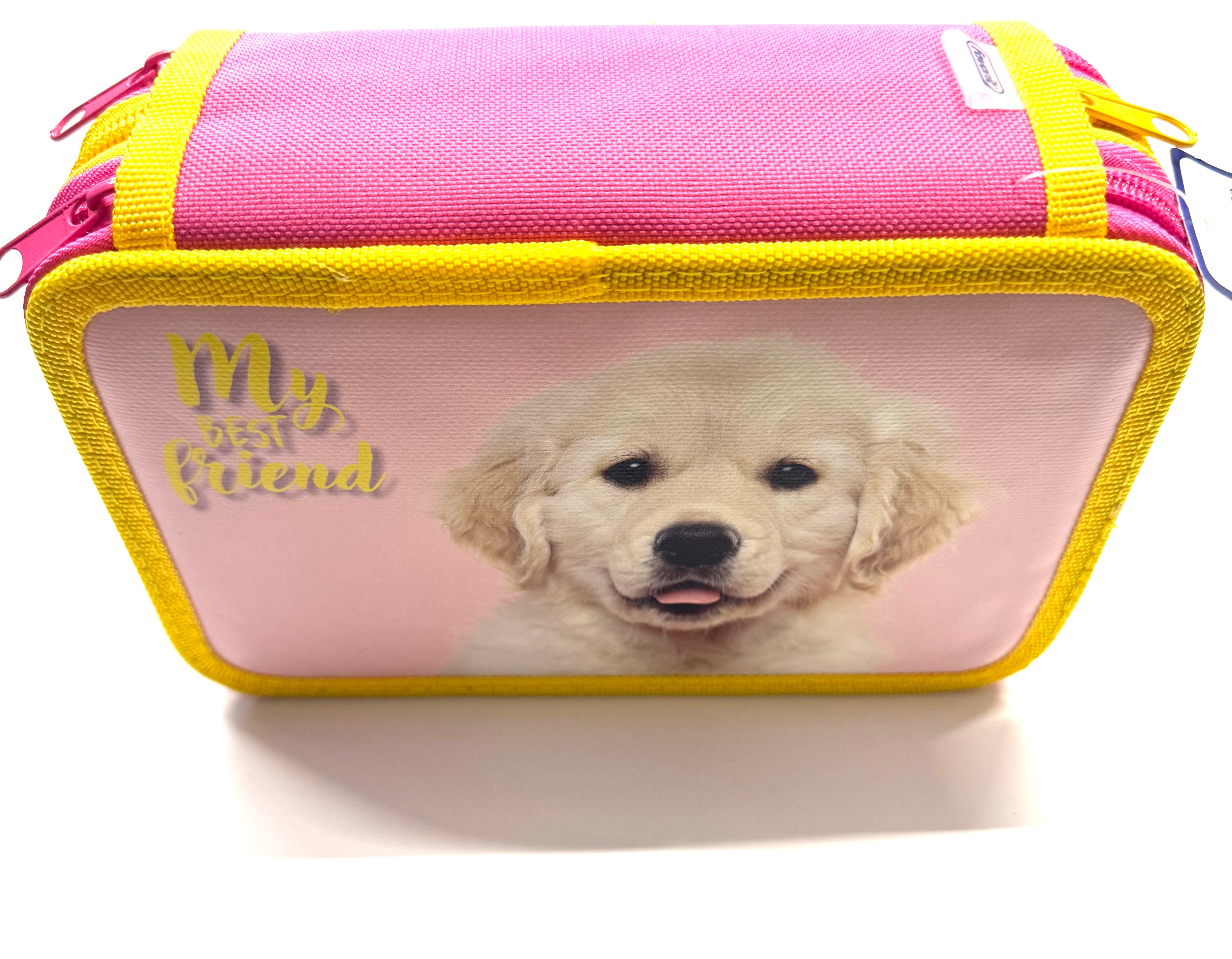 ASTUCCIO 3 ZIP PIENO ANIMAL GOLDENRETRIVER