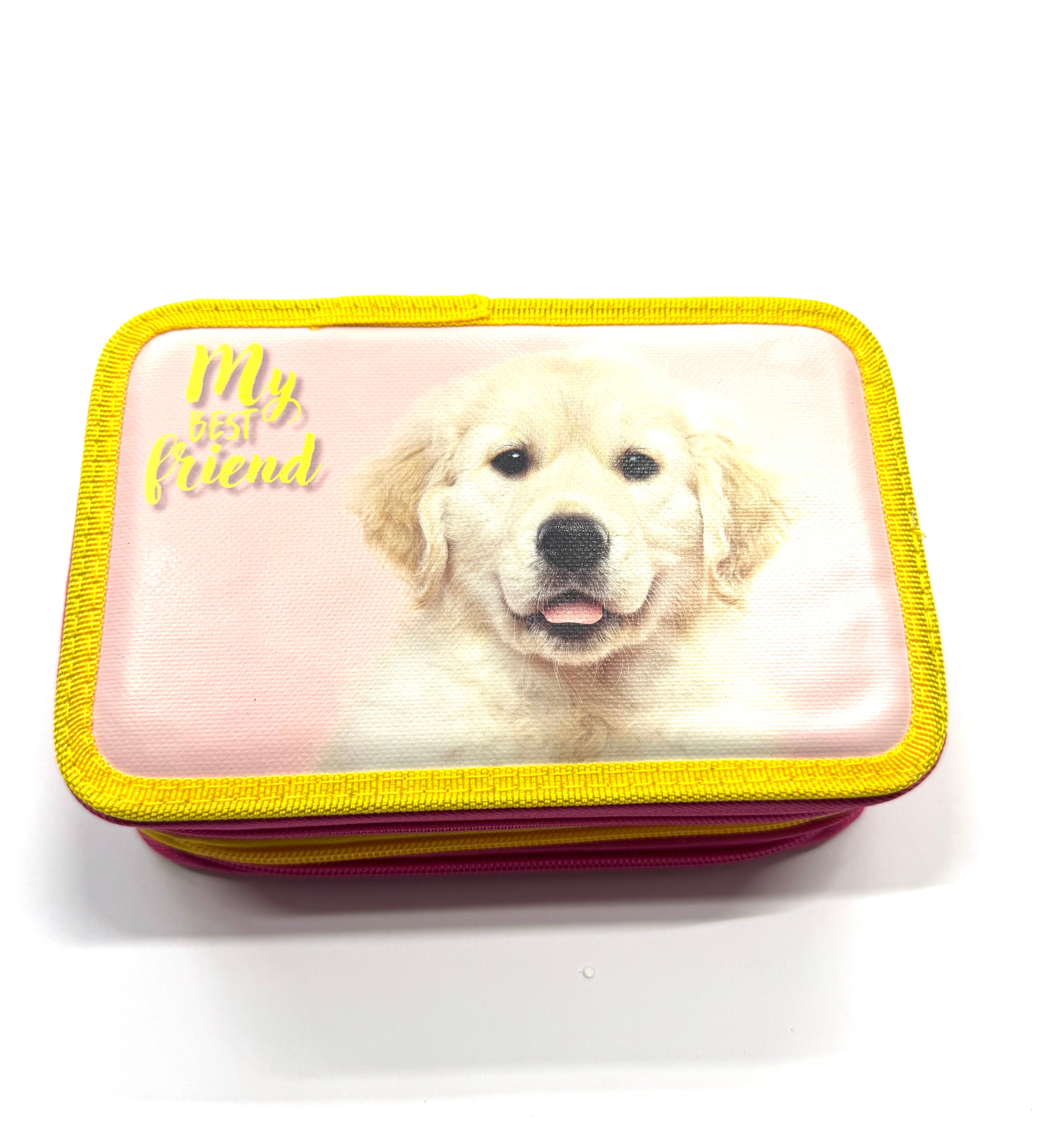 ASTUCCIO 3 ZIP PIENO ANIMAL GOLDENRETRIVER