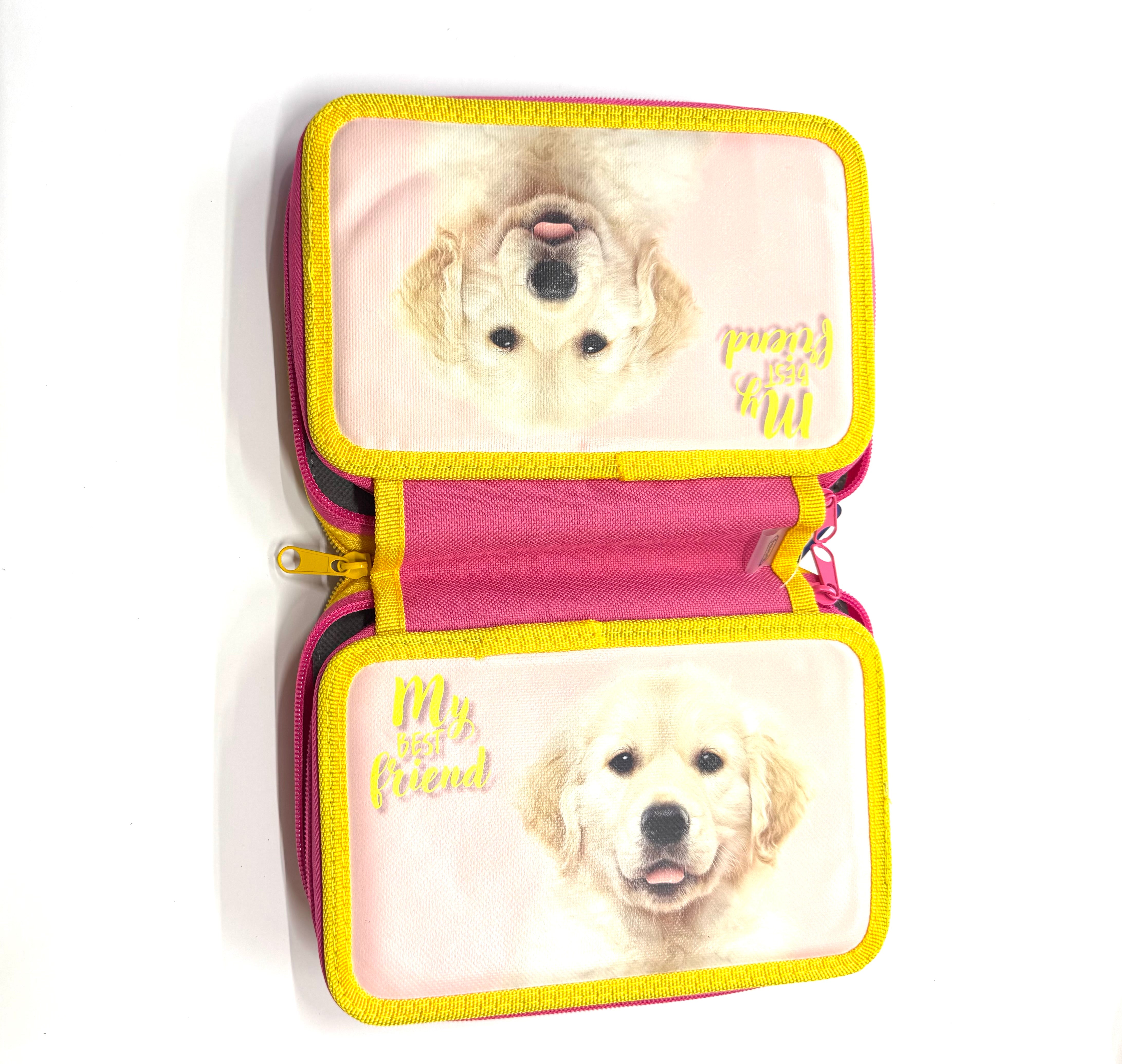 ASTUCCIO 3 ZIP PIENO ANIMAL GOLDENRETRIVER