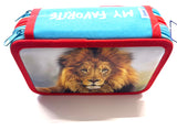 ASTUCCIO 3 ZIP PIENO ANIMAL LEONE
