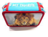 ASTUCCIO 3 ZIP PIENO ANIMAL LEONE