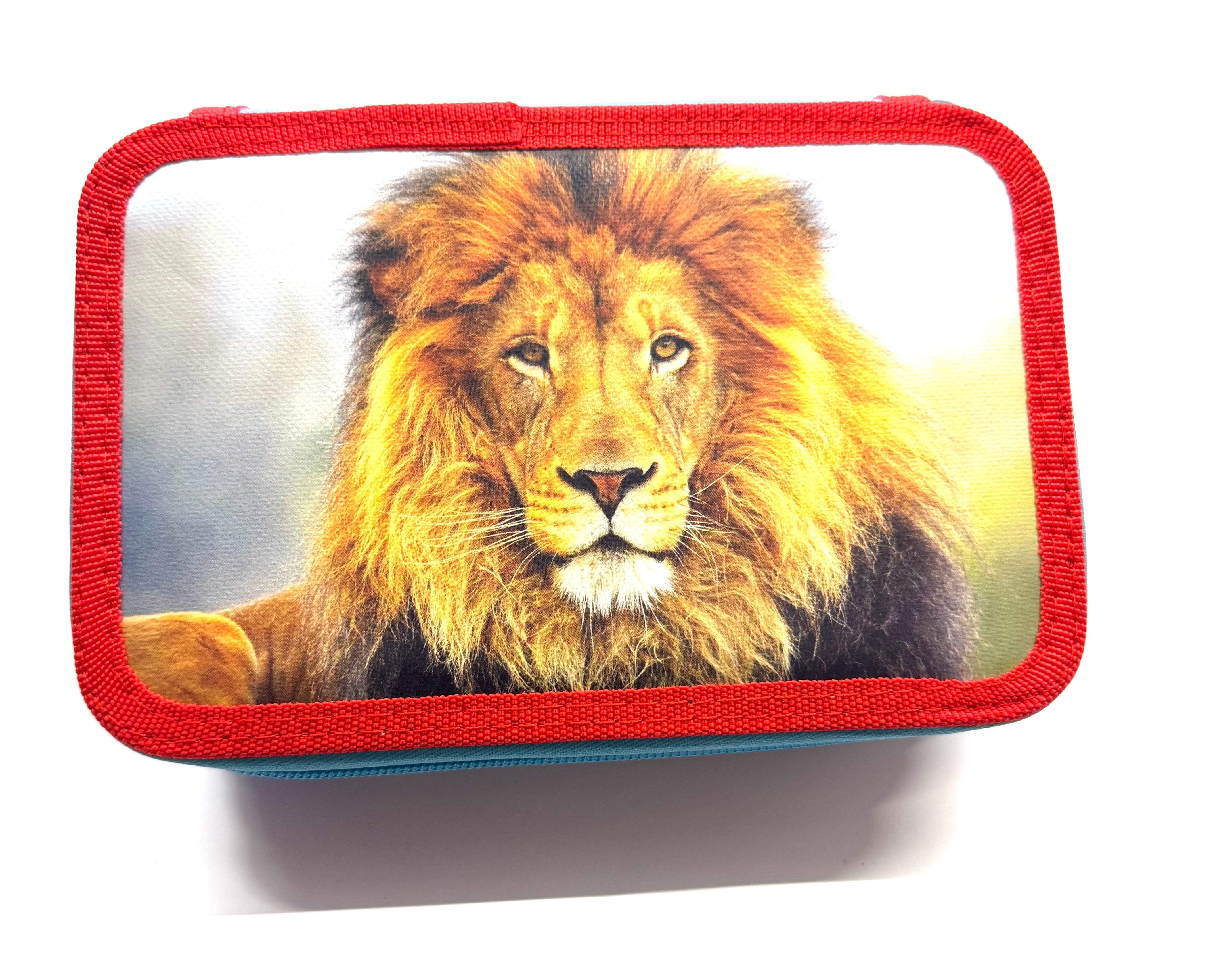 ASTUCCIO 3 ZIP PIENO ANIMAL LEONE