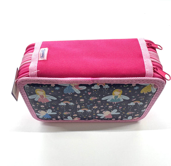 ASTUCCIO 3 ZIP PIENO FANTASY FATINE CON ALI