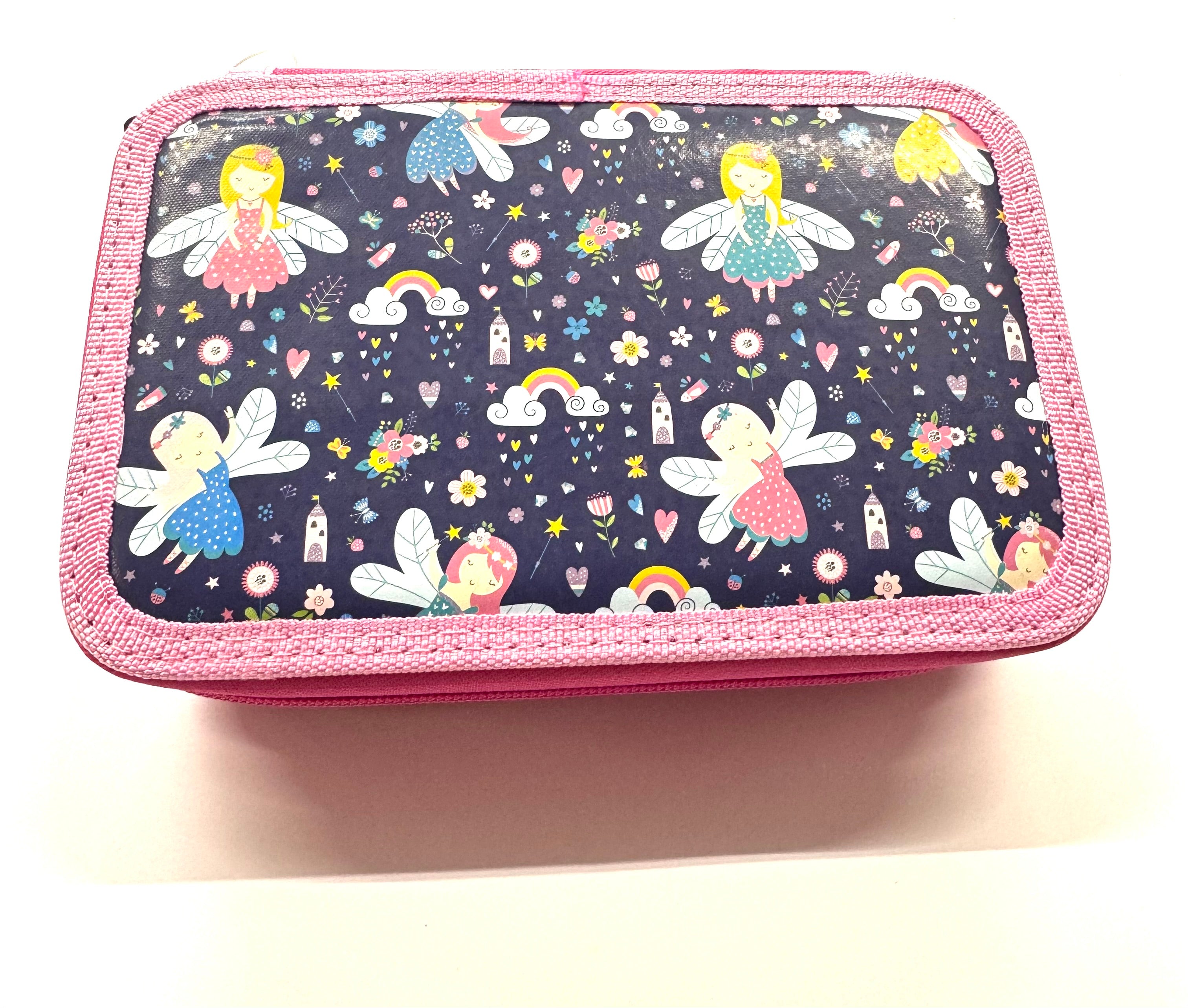 ASTUCCIO 3 ZIP PIENO FANTASY FATINE CON ALI
