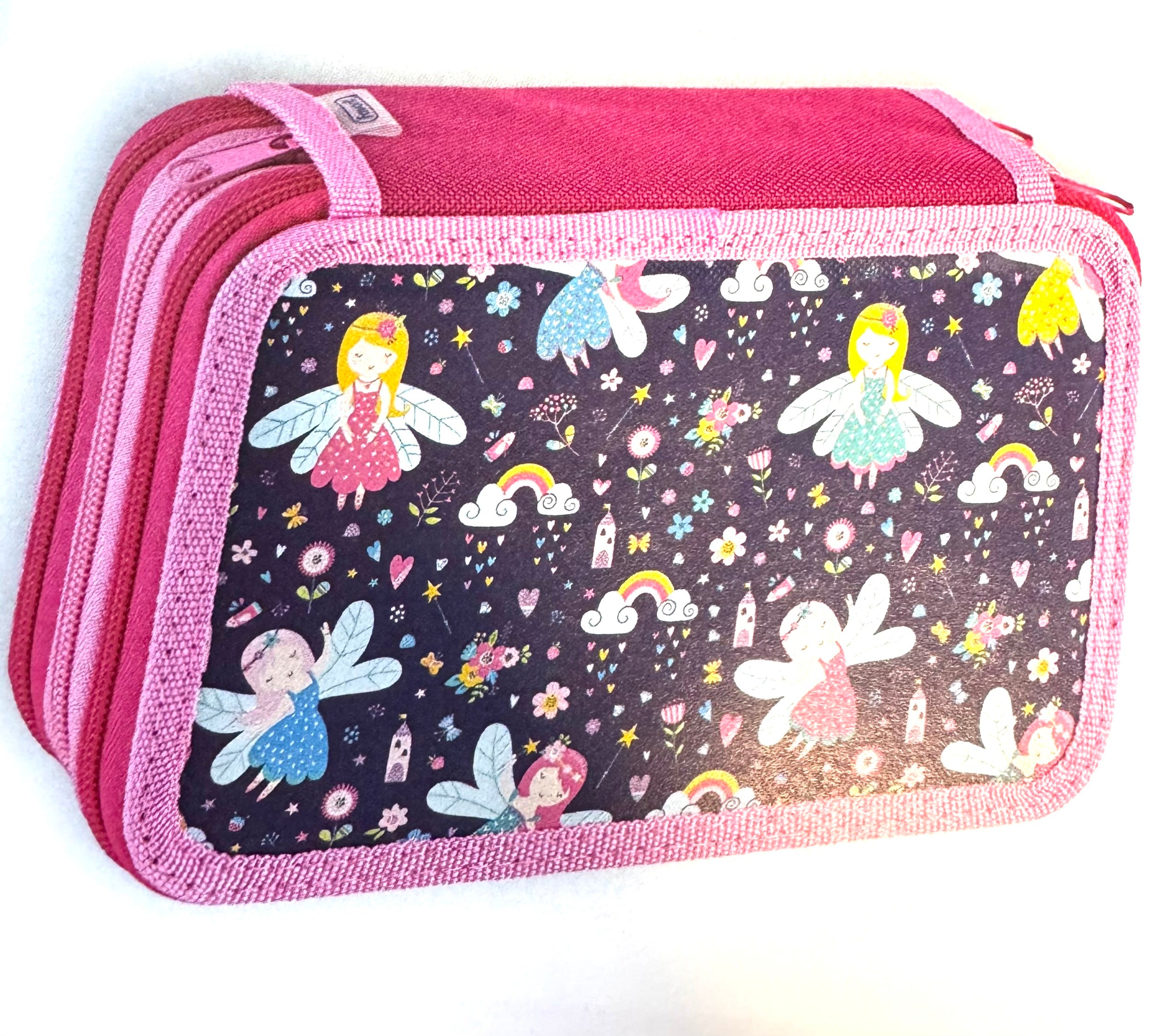 ASTUCCIO 3 ZIP PIENO FANTASY FATINE CON ALI