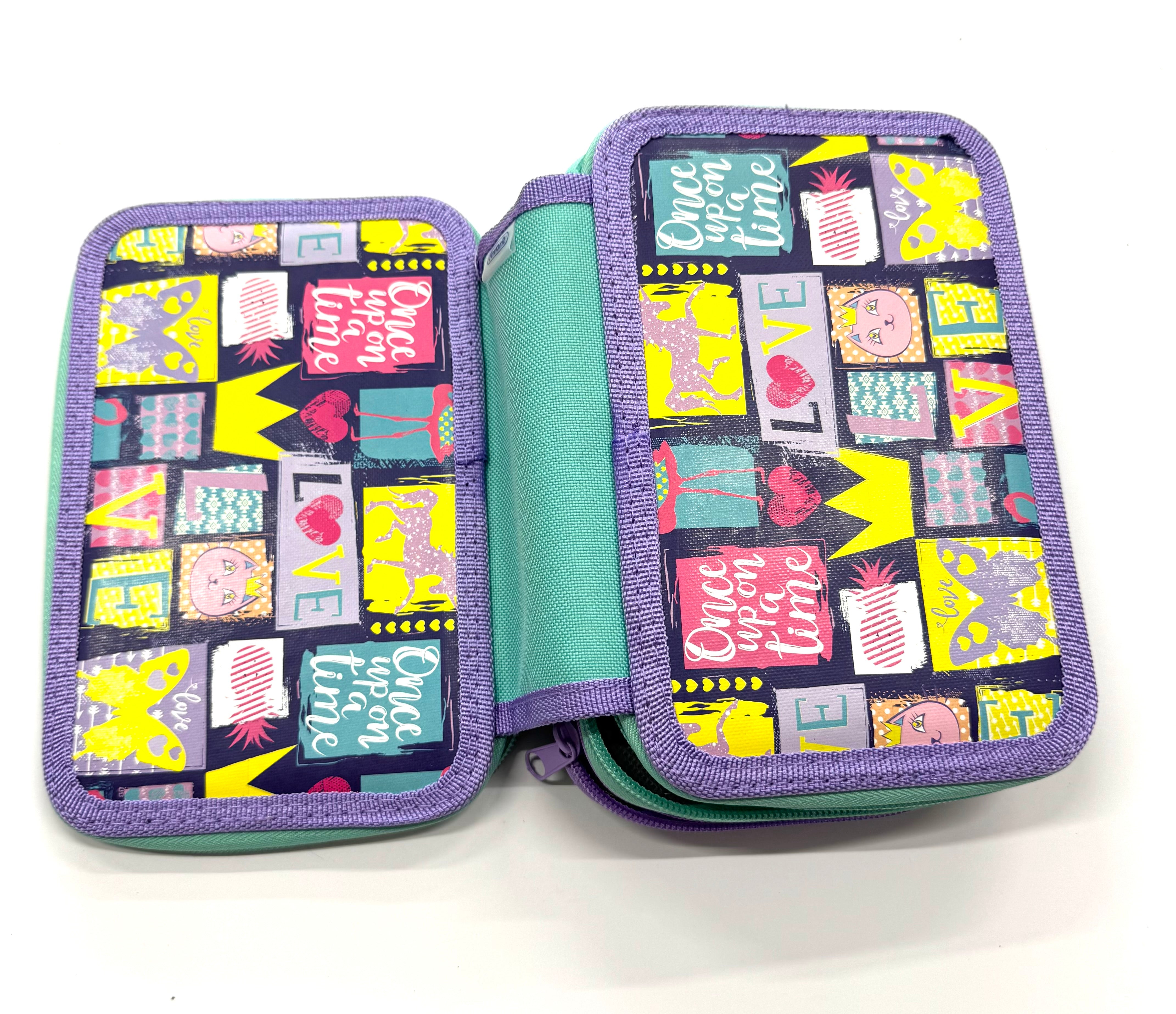 ASTUCCIO 3 ZIP PIENO FANTASY ONCE UP ON A TIME