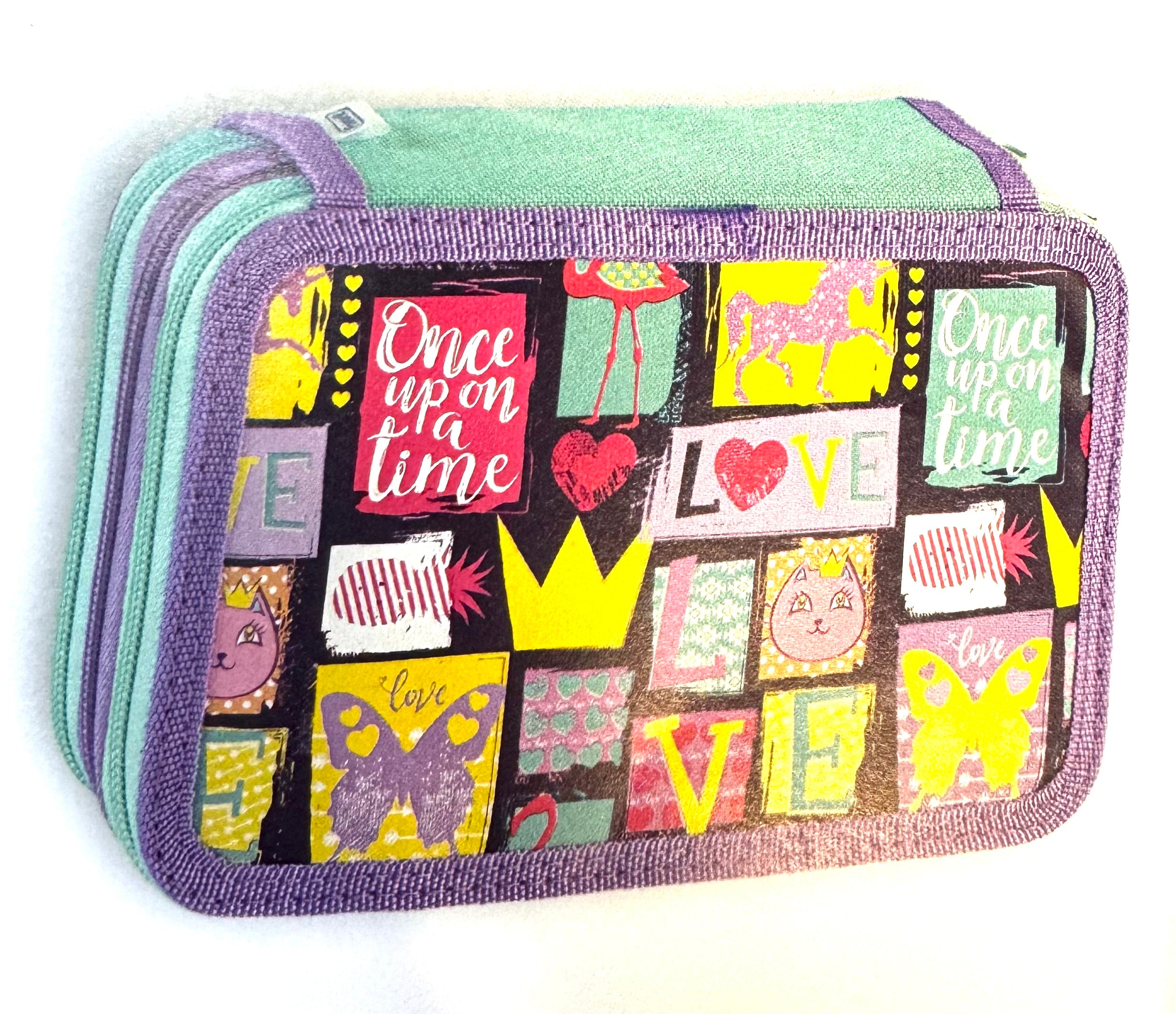 ASTUCCIO 3 ZIP PIENO FANTASY ONCE UP ON A TIME