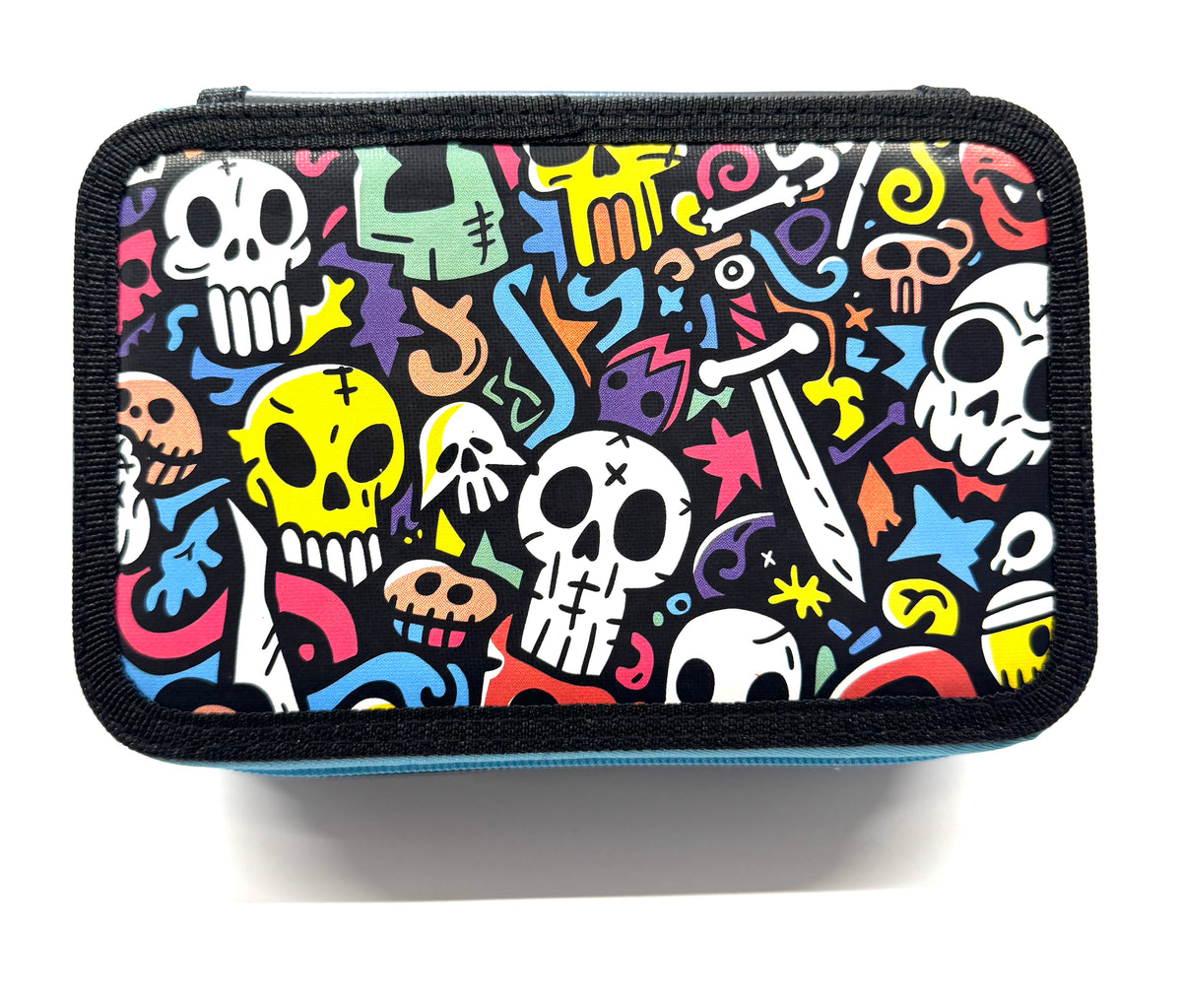 ASTUCCIO 3 ZIP PIENO FANTASY TESCHI COLORATI